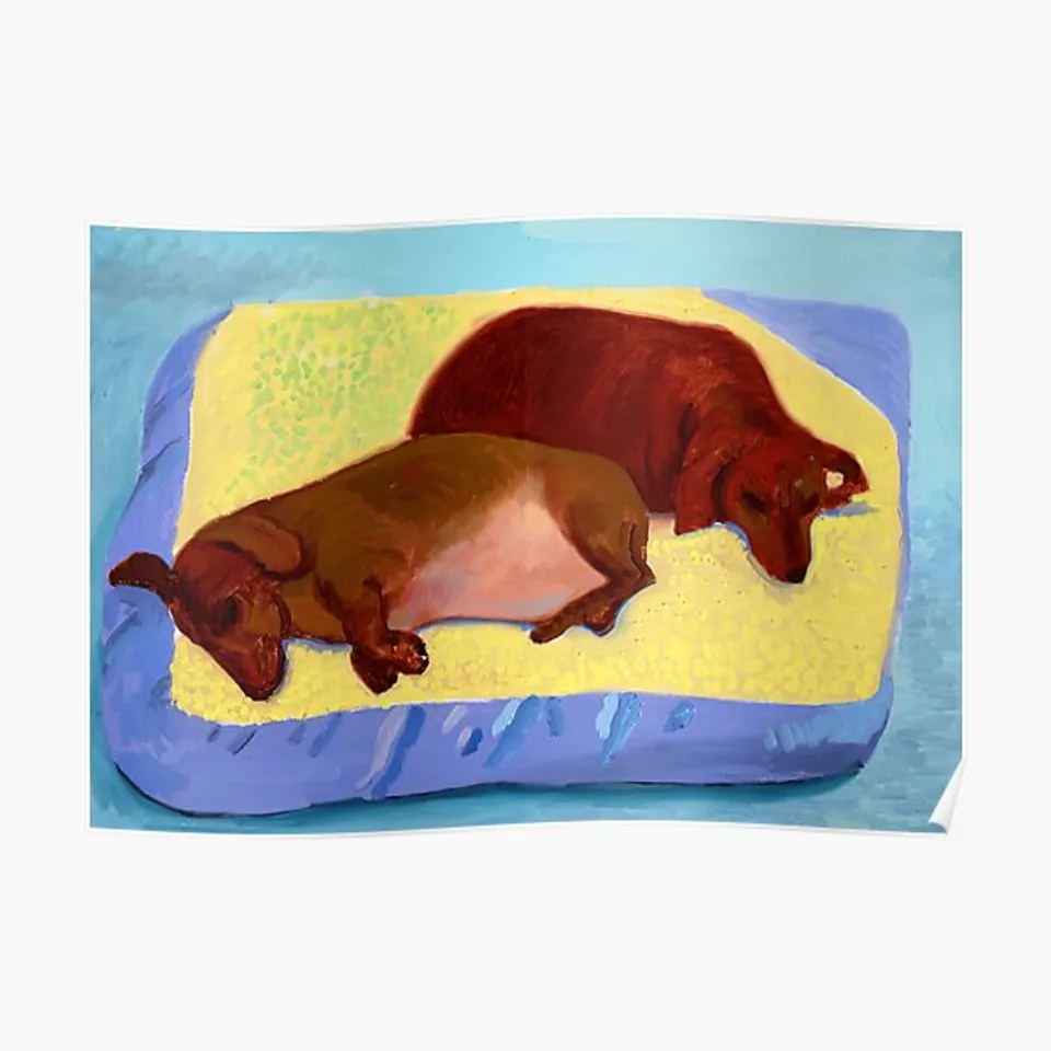 David Hockney Dog Two Premium Matte Vertical Poster 8" x 10" sold by Carolyn Dupree | SKU 41580331 | Printerval - Image 1