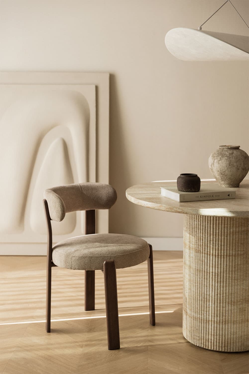 Chaise de salle à manger en tissu chenille Jolie - Image 1