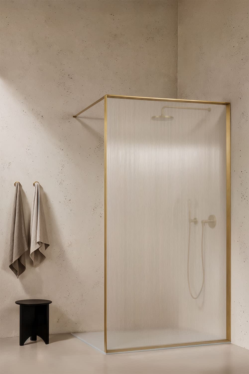 Paroi de douche fixe en verre trempé de 5 mm et aluminium Trafalgar - Image 1
