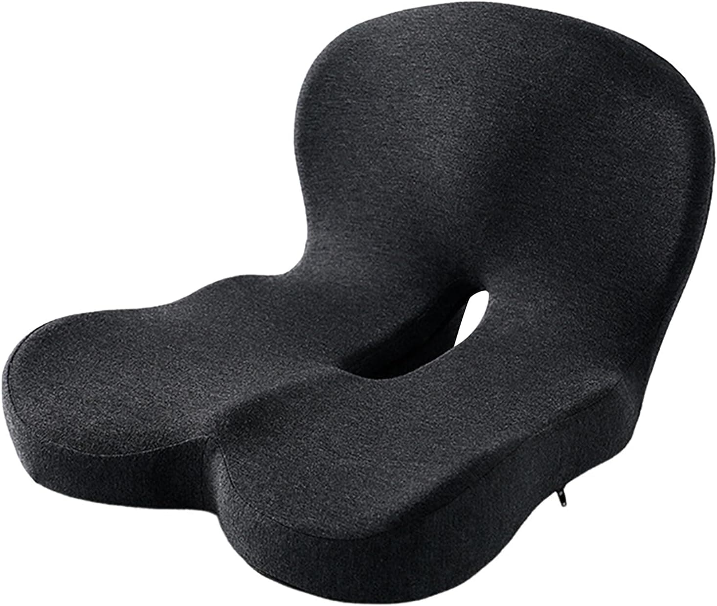 Non-Slip Memory Foam Seat Skin-Friendly Extended Zipper Easy Remove Wash Back Support Cushion - Image 1