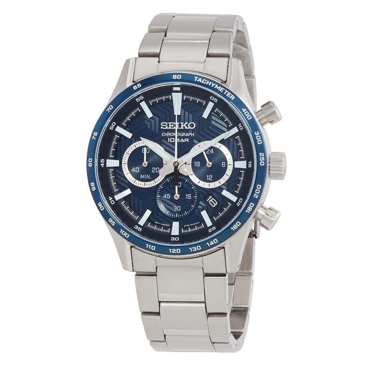 Seiko Chronograph Quartz Blue Dial Men's Watch SSB445P1 - Image 1