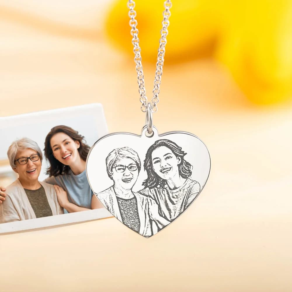 Custom Heart Photo Necklace For Women - CALLIE - Image 1