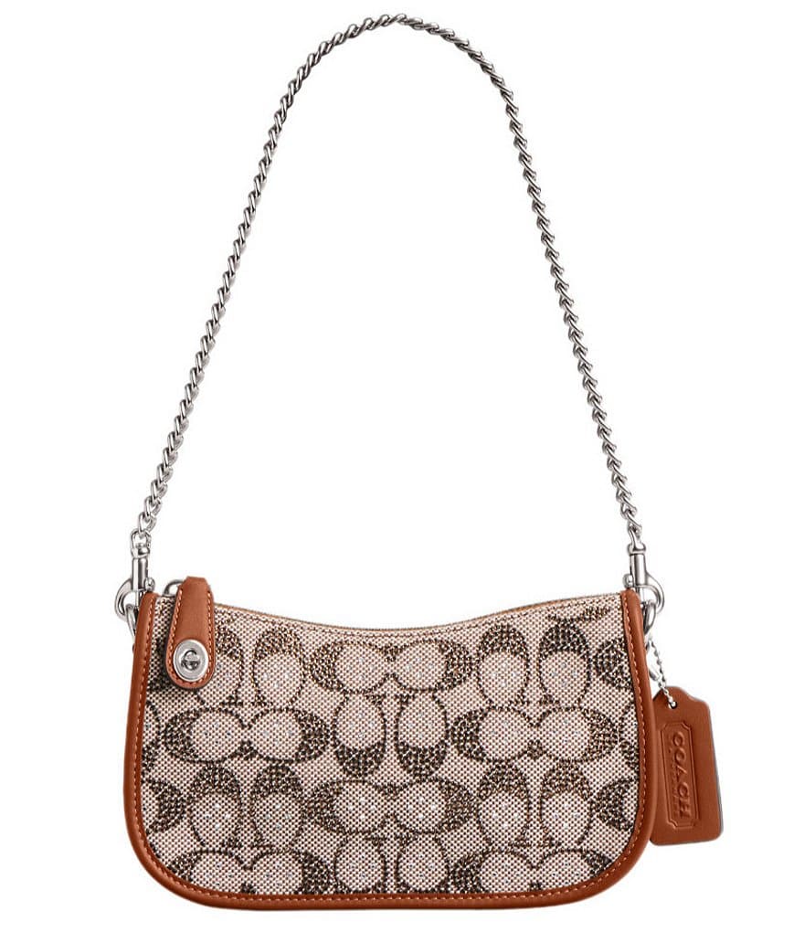 COACH The Coach Originals Swinger 20 In Crystal Signature Jacquard Shoulder Bag - Image 1