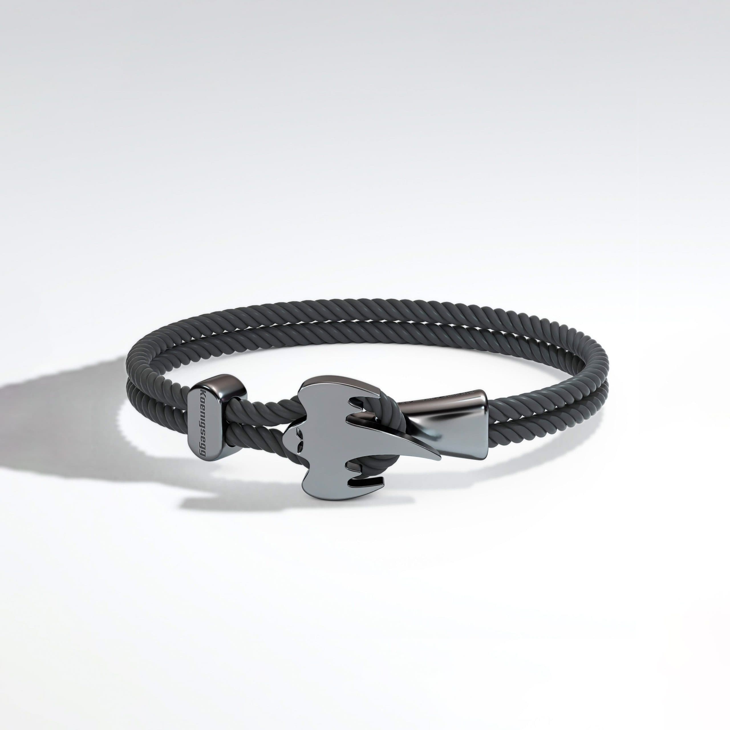 Ghost braided bracelet - Oxidized Silver - Image 1