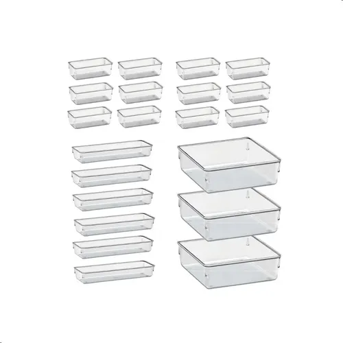 Kit 21 Organizador Multiuso Modular Gavetas Acrilico Rebirth - Image 1