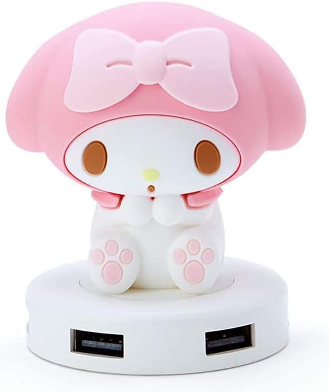Sanrio Character USB Hub 4 Ports 110cm Cable My Melody USB2.0/1.1 235571 - Image 1