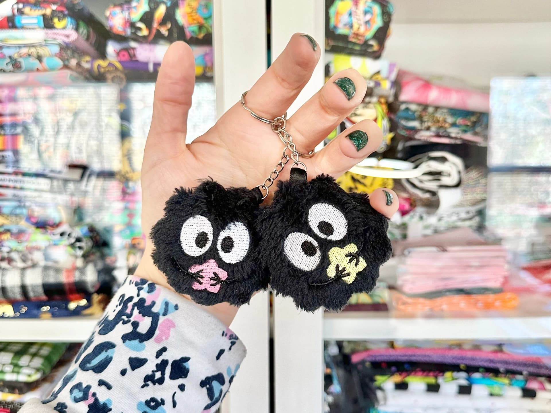 Sooty Friends Plushie Keychain, Embroidered Keychain, Kawaii, Handmade Keychain, Unique Keychain - Image 1