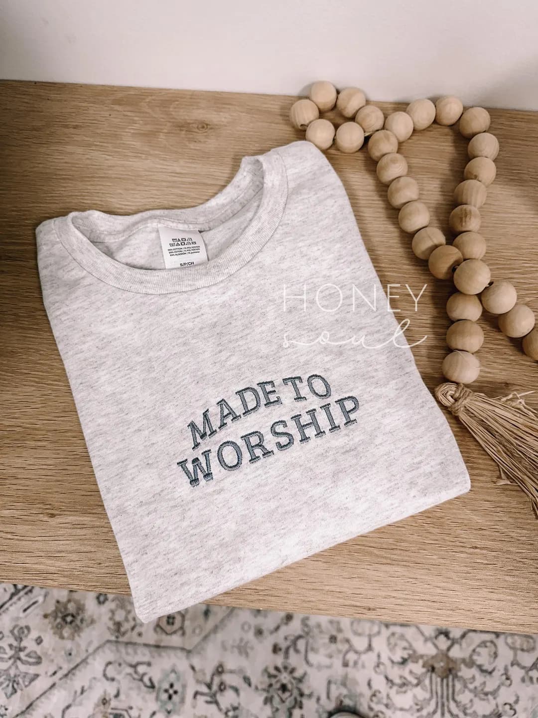 Embroidered Made to Worship Minimalistic Tee Christian Tshirt Faith Apparel Embroidered Tees Gift Idea Minimal Christian Apparel - Etsy UK - Image 1