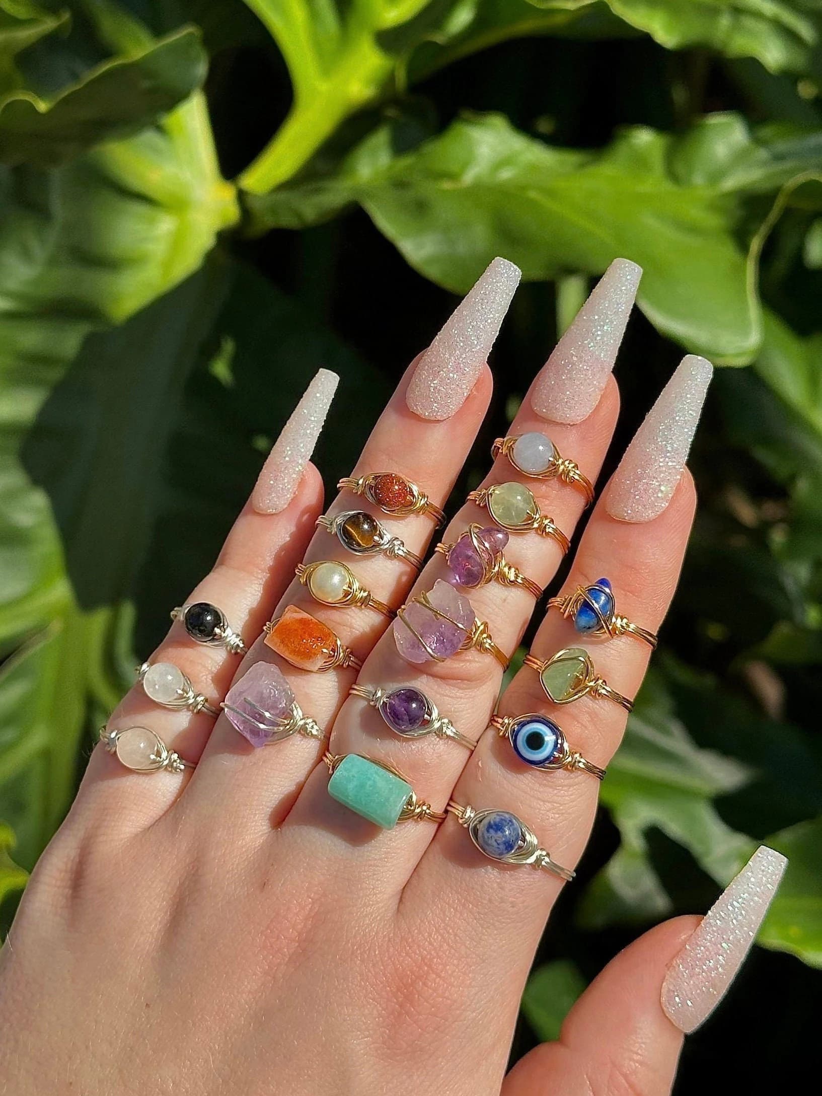 Buy 2 get 1 Free | Crystal Ring, Natural Gemstone Ring, Custom Jewelry, Gemstone Ring, Personalized Ring, Raw Crystal Ring, Dainty Wire Ring - Image 1
