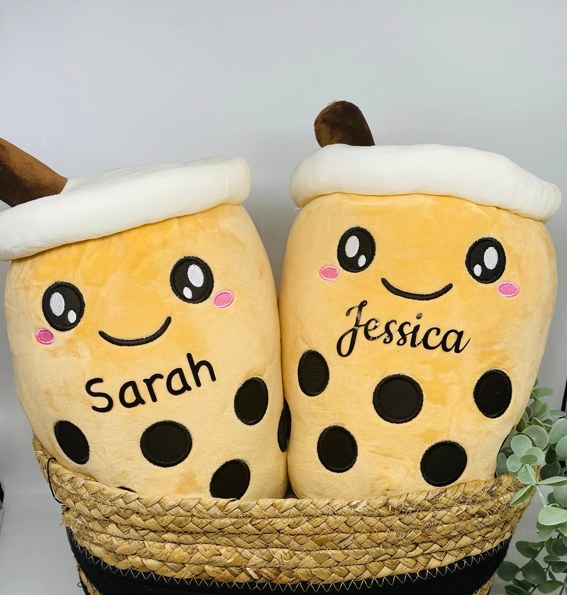 Personalized Super Soft Plush Boba 9.5" Gift Toy Birthday Gift pillow bubble tea milk tea graduation gift girlfiend friend boba - Image 1