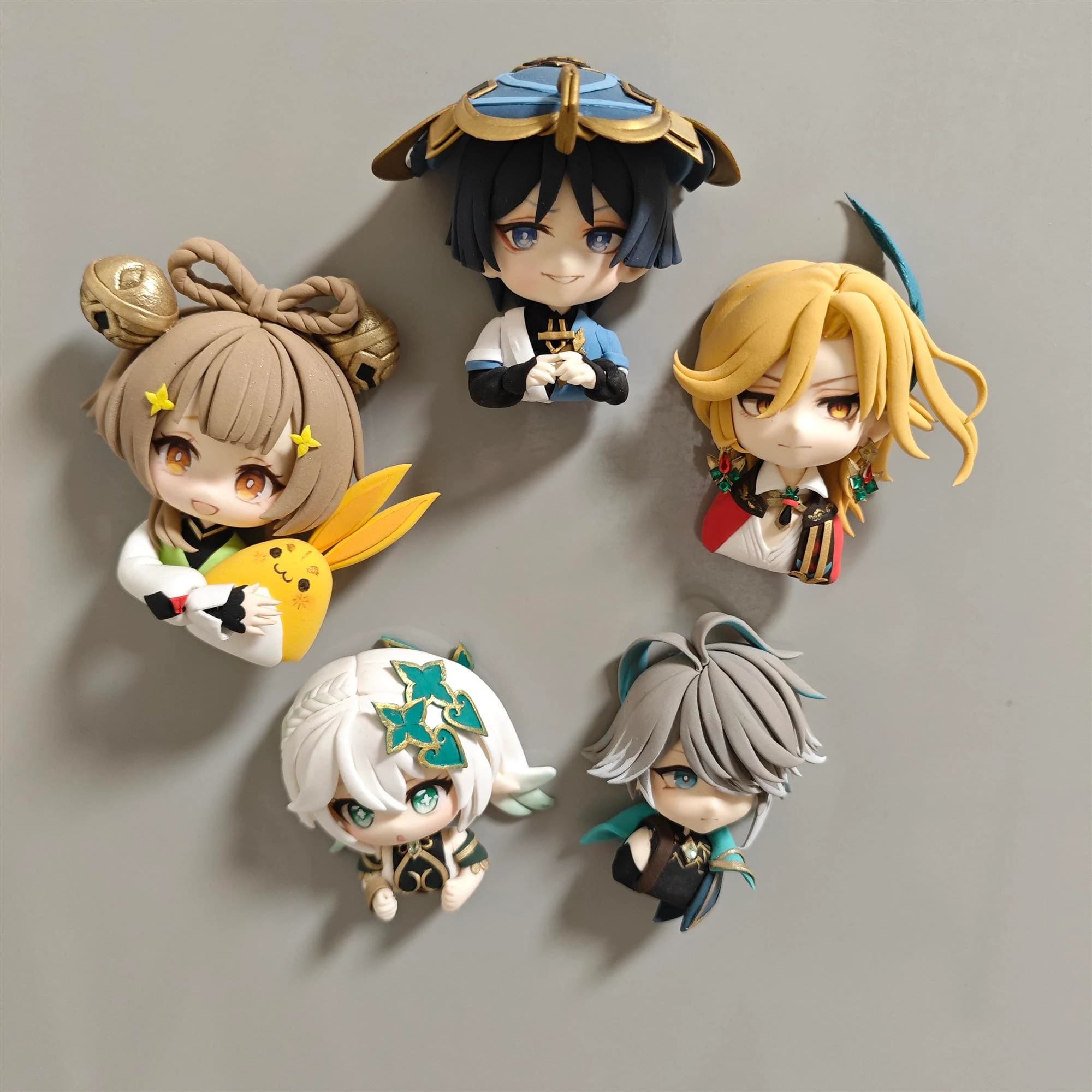Fun clay arts, custom multiple use fridge magnet, brooch, badge, hair clip from Game, Anime, Icon, Vtuber - Image 1