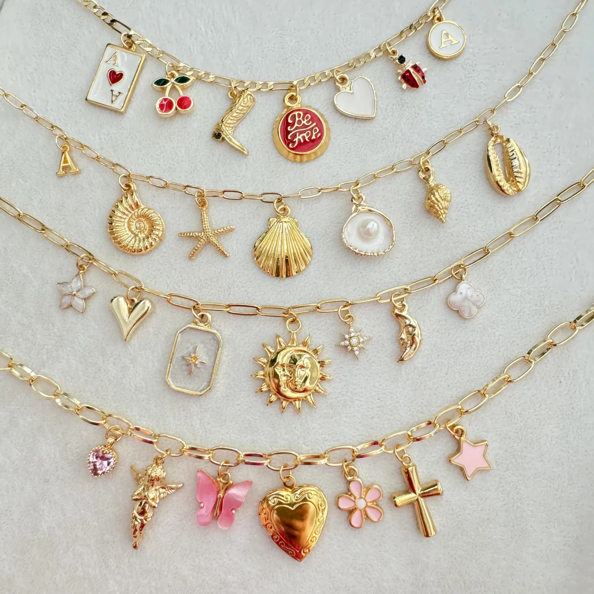 Build Your Own Custom Charm Necklace for Women, Pick Your Charms, Summer Charm Necklace, Vintage Chunky Necklace, Personalized Birthday Gift - Image 1