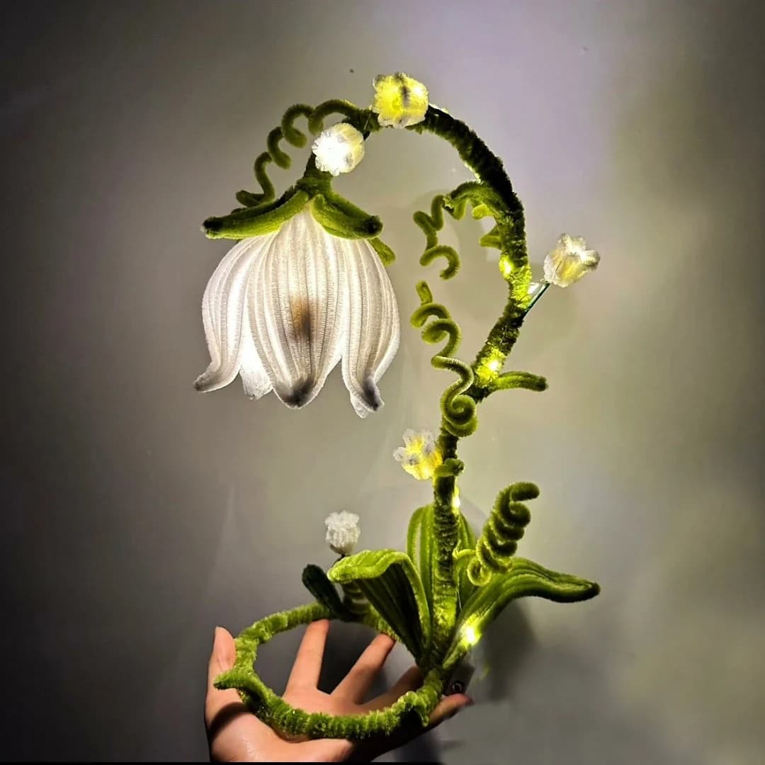 Handmade Unique Bell Orchid Night Light Table Lamps,Flower Table Lamp Flower Night Lamp,home decor and gifts,personalized flower gifts - Image 1