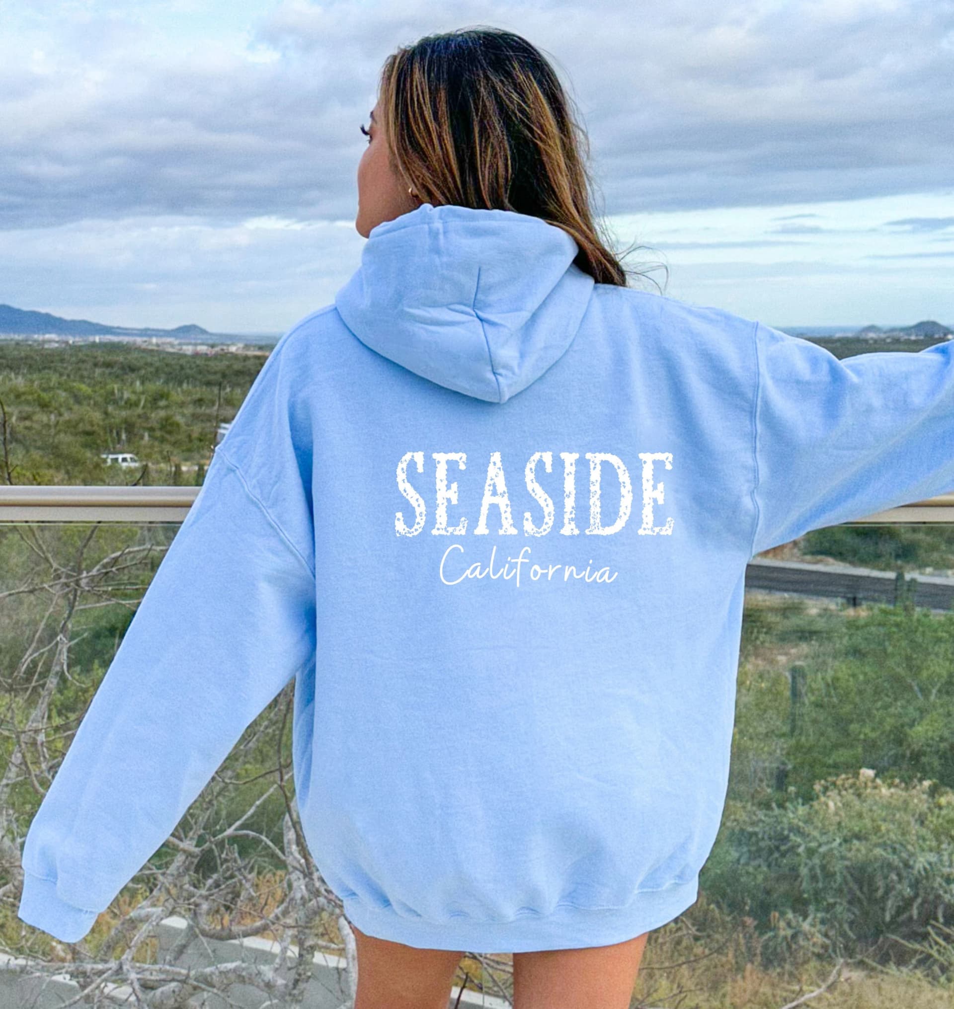 Seaside Beach Hooded Sweatshirt, Seaside Hoodie, Vintage Seaside Sweatshirt, Seaside Travel Hoodie, Seaside Vintage Gift Beach Lover Shirt - Image 1