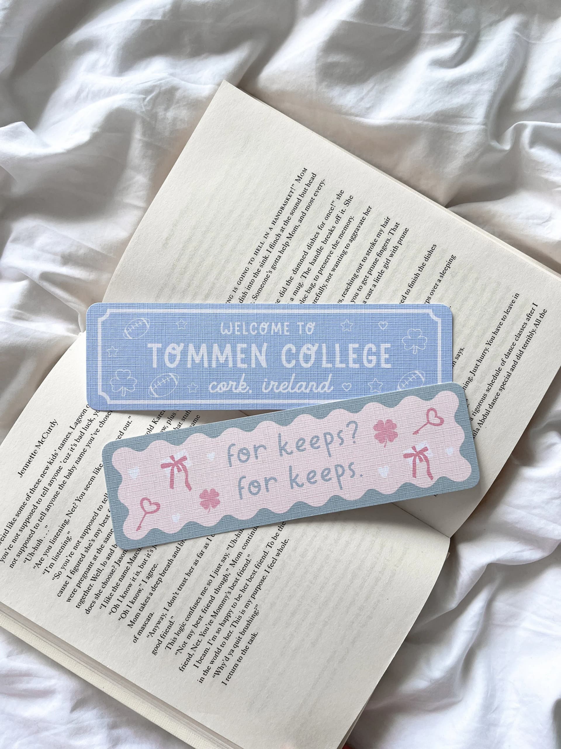 Tommen College Bookmark | Boys Of Tommen | Romance Bookmark | Bookish Gift | Book Lovers Bookmark - Image 1