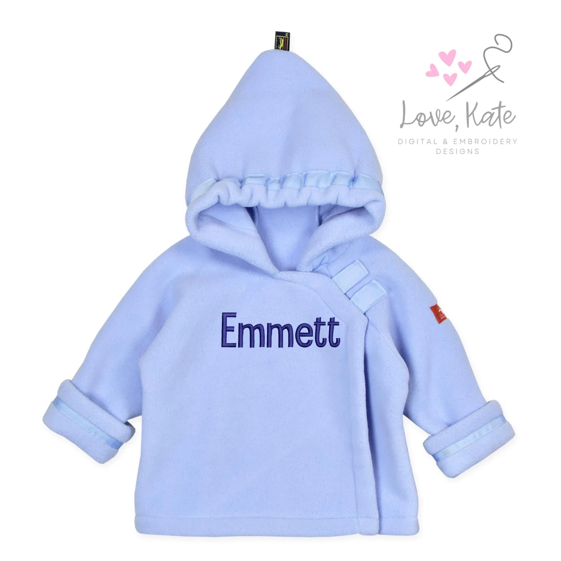 Monogrammed Fleece Widgeon Favorite Jacket | Light Blue - Image 1