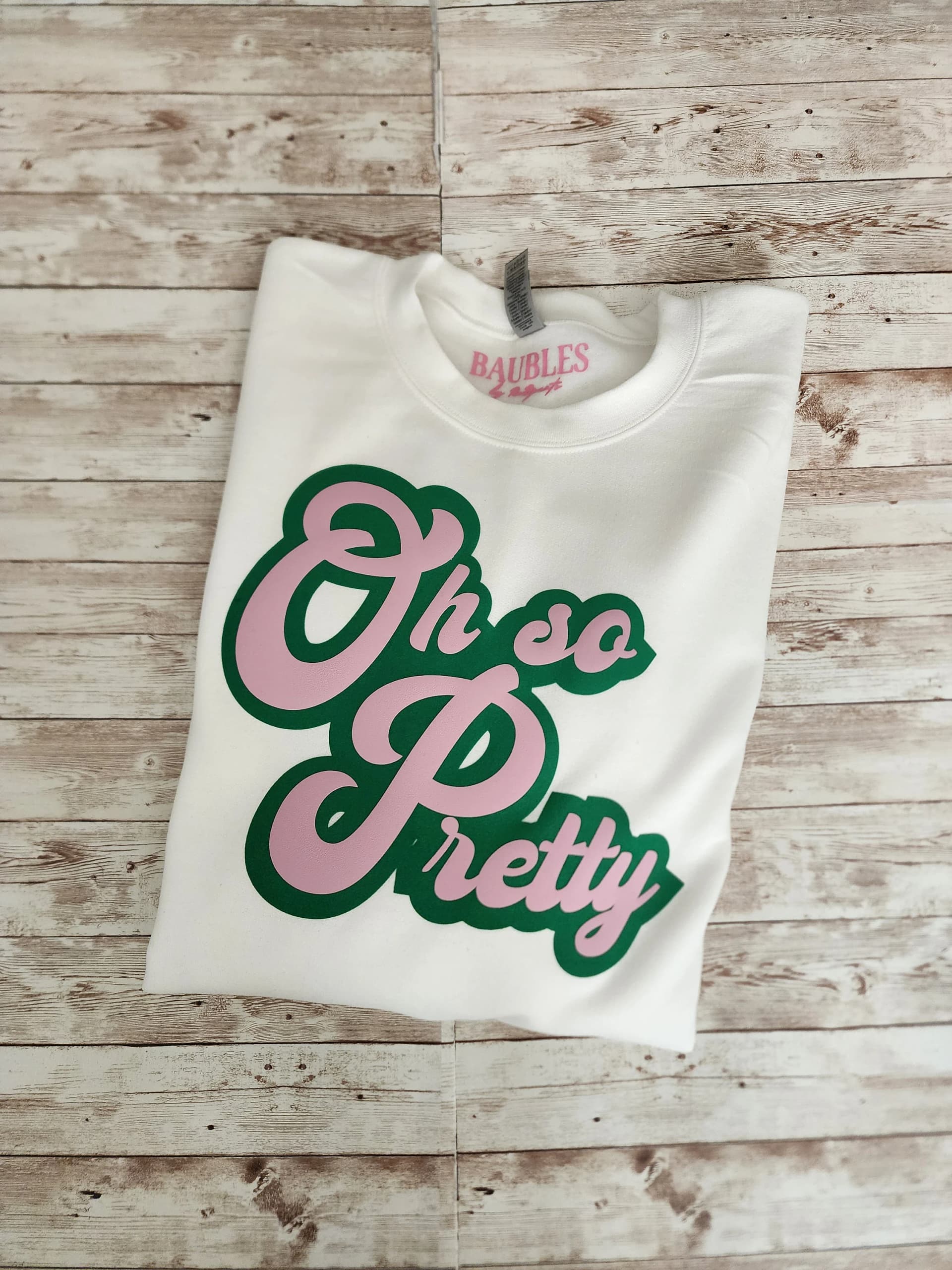 Pink and Green OH So Pretty Sweatshirt - Image 1