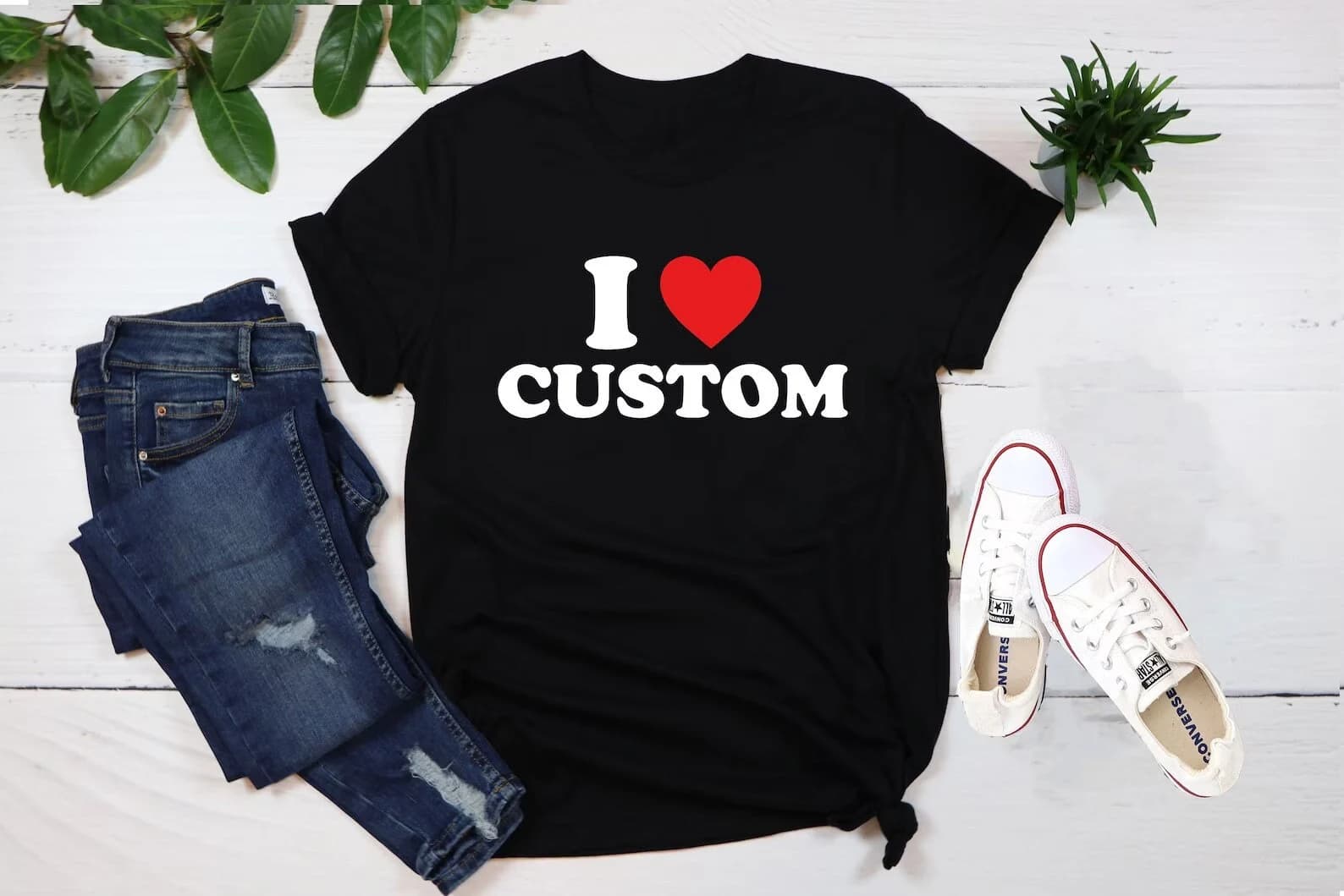 I Love Custom Shirt, Personalized I Love Shirt, I Heart Custom Shirt, Custom Valentines Day Gift, Custom I Love Shirt, I Love Shirt - Image 1