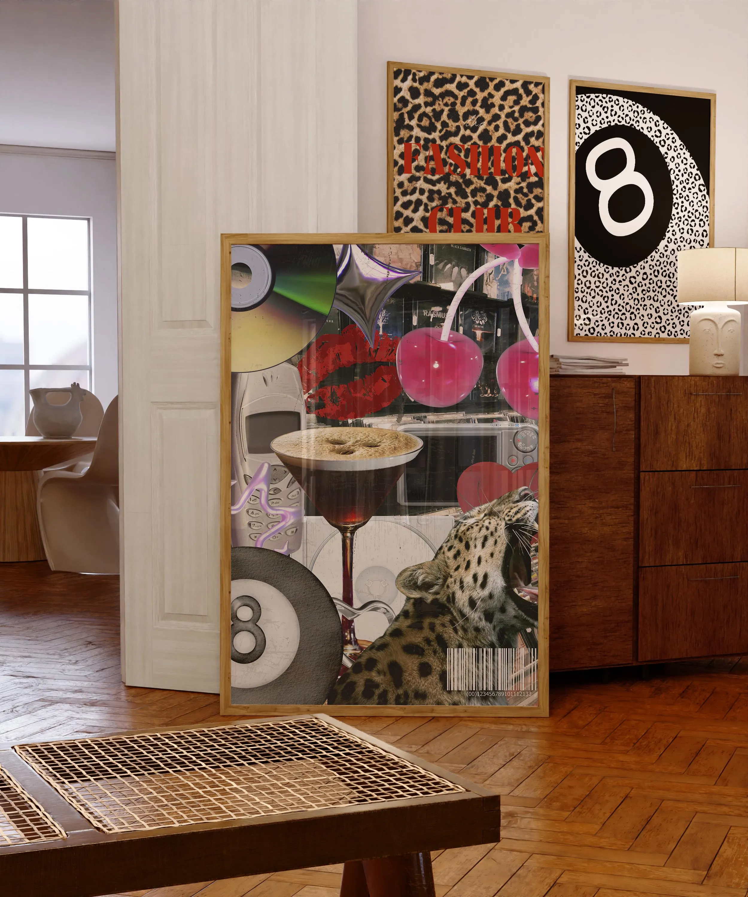 Leopard Wall Art Print Cheetah Poster Retro Dorm Decor Trendy y2k Wall Decor Aesthetic Room Decor Animal Print Art, VT-128 - Image 1