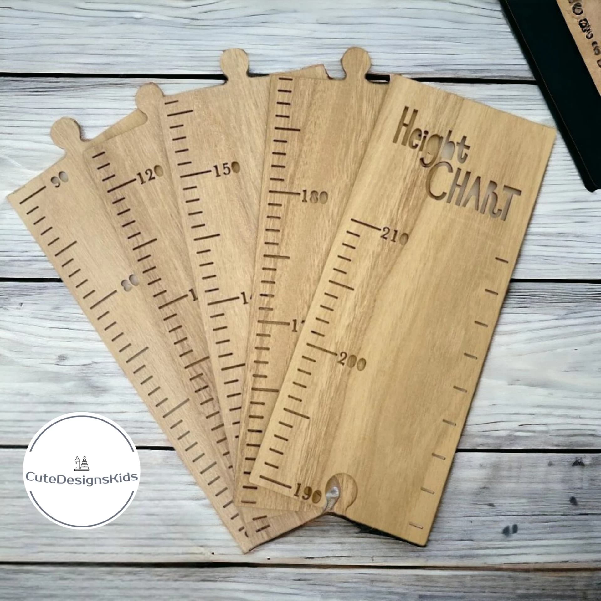 Children Wooden Height Chart Nordic Wood Height Chart Children's Height Ruler Nursery Decor Growth Chart Wooden Growth Chart Christmas Gift - Image 1