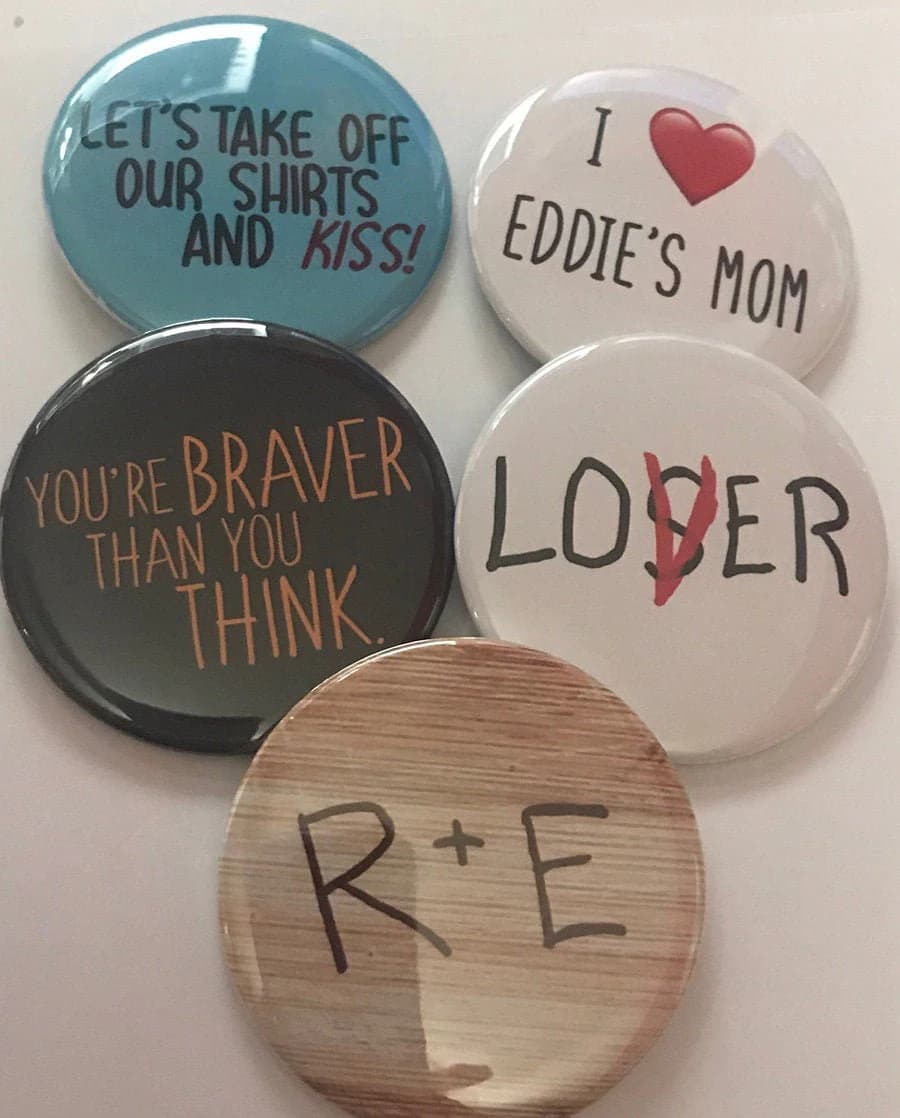 The Losers Club - Reddie inspired - quote set of 8 buttons or magnets 1, 1.5 or 2.25 inches - Image 1