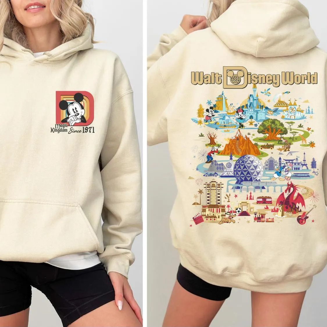 Walt Disney World Sweatshirt, Vintage Disneyworld Sweatshirt, Magic Kingdom 1971 Hoodie, Disney Trip Sweater, Disneyworld Trip Sweater, WDW - Image 1