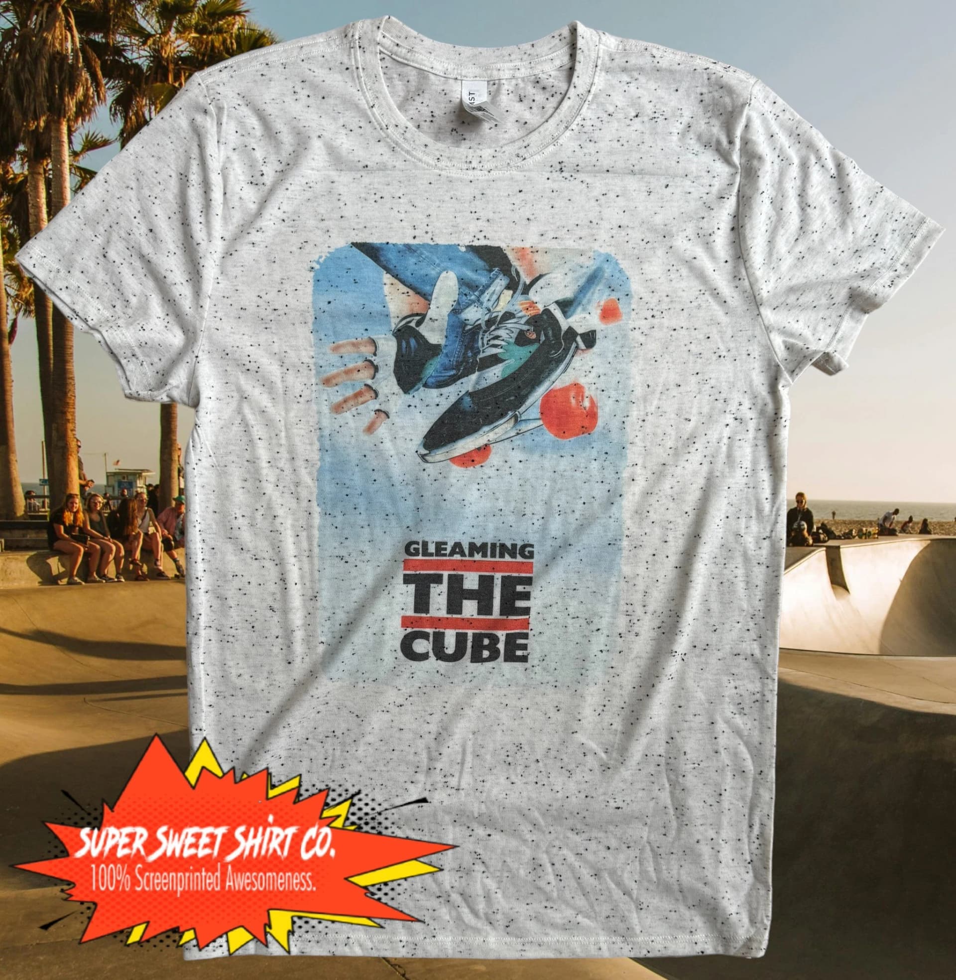 Gleaming the Cube T-Shirt, Soft Tri-Blend, Retro Skate StyleT-Shirt, Vintage Graphic Tee, Thrasher, Skateboarding, 80s movie, Punk Rock Tee - Image 1