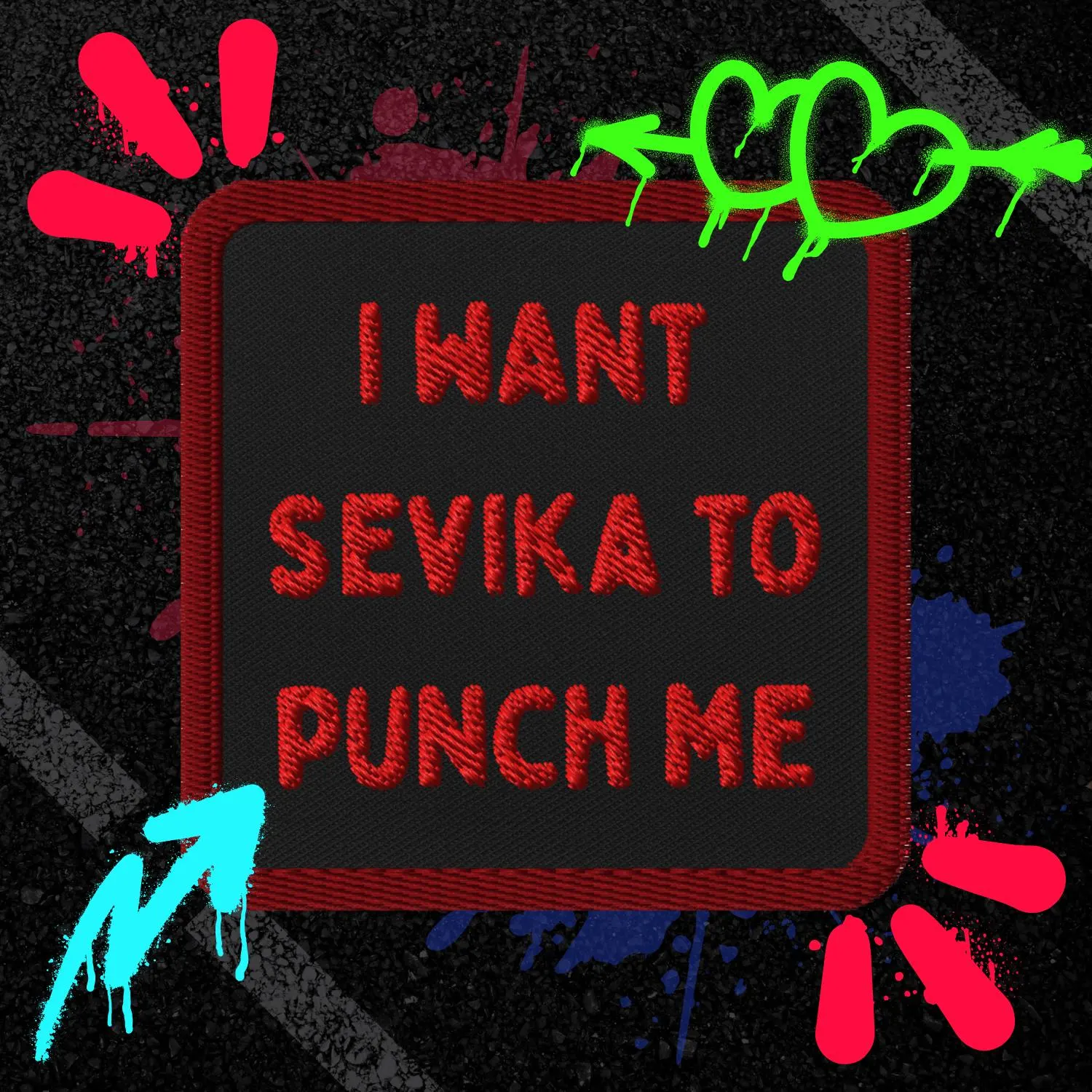 I Want Sevika to Punch Me Arcane Embroidered Patch - Image 1