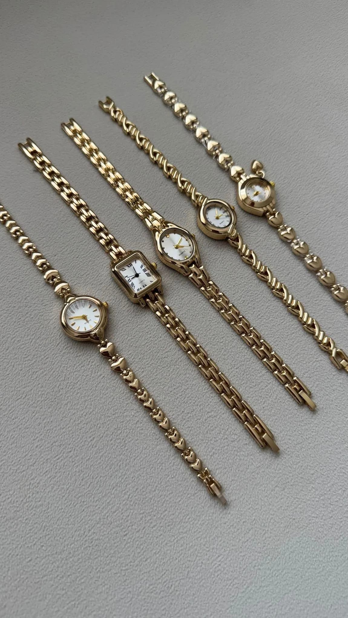 gold tone Ladies Watch | Dainty Women’s Watch,Classic Jewelry,Elegant Stainless Steel Wristwatch - Image 1