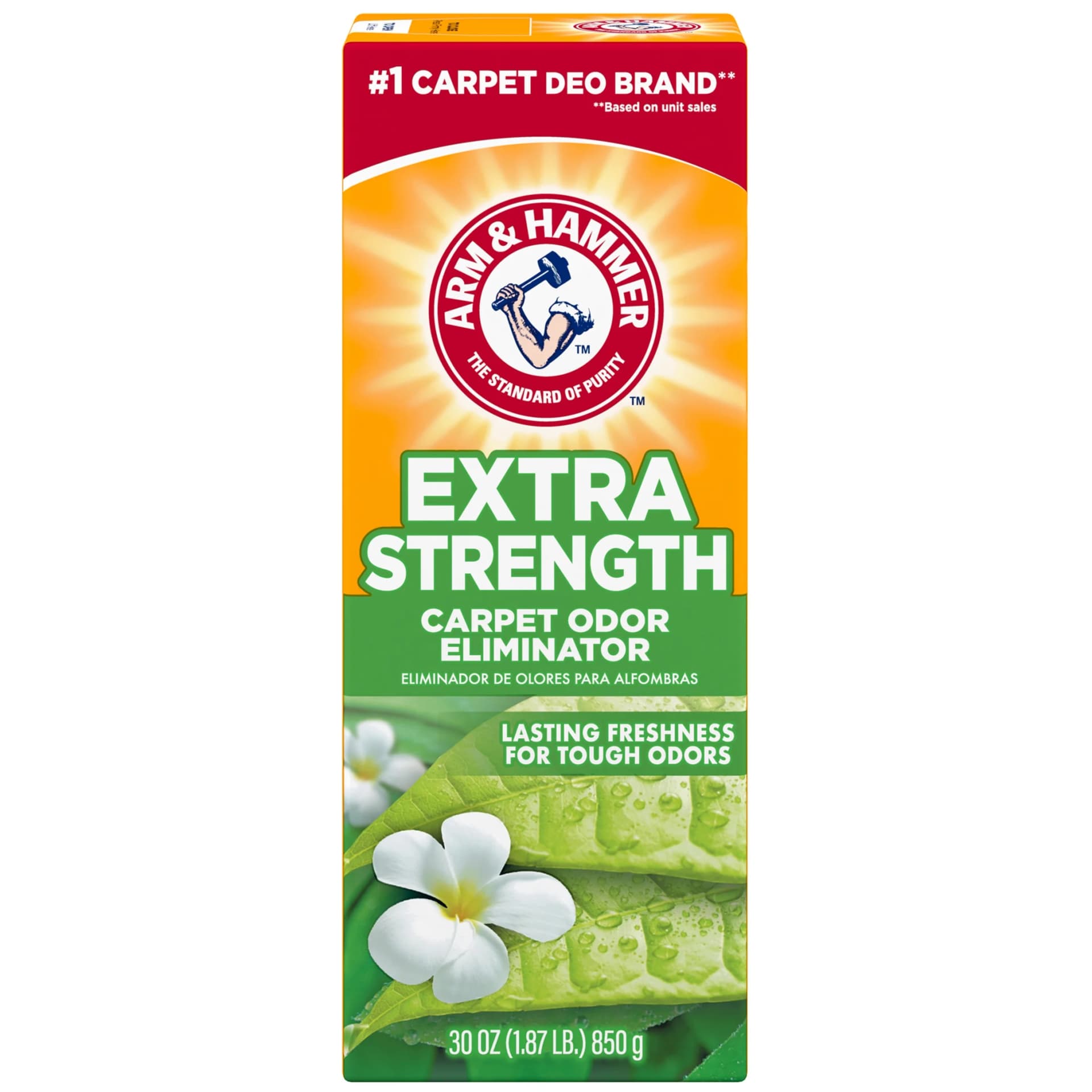 ARM & HAMMER Extra Strength Carpet Odor Eliminator Powder, Fresh Scent, 30 oz - Image 1