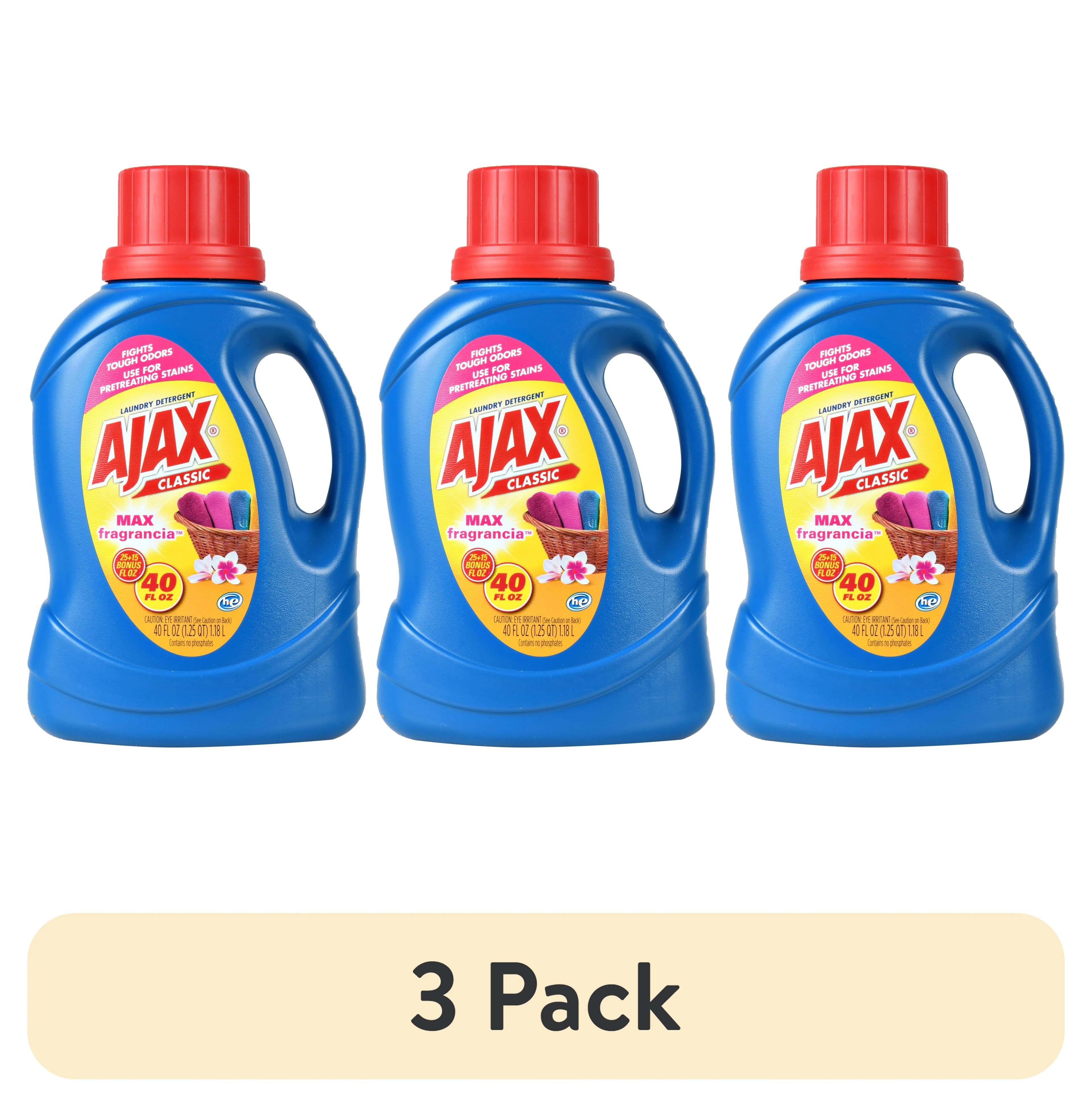 (3 pack) Ajax Classic Max Fragrance Laundry Detergent, Original, 40 oz, 25 Loads - Image 1