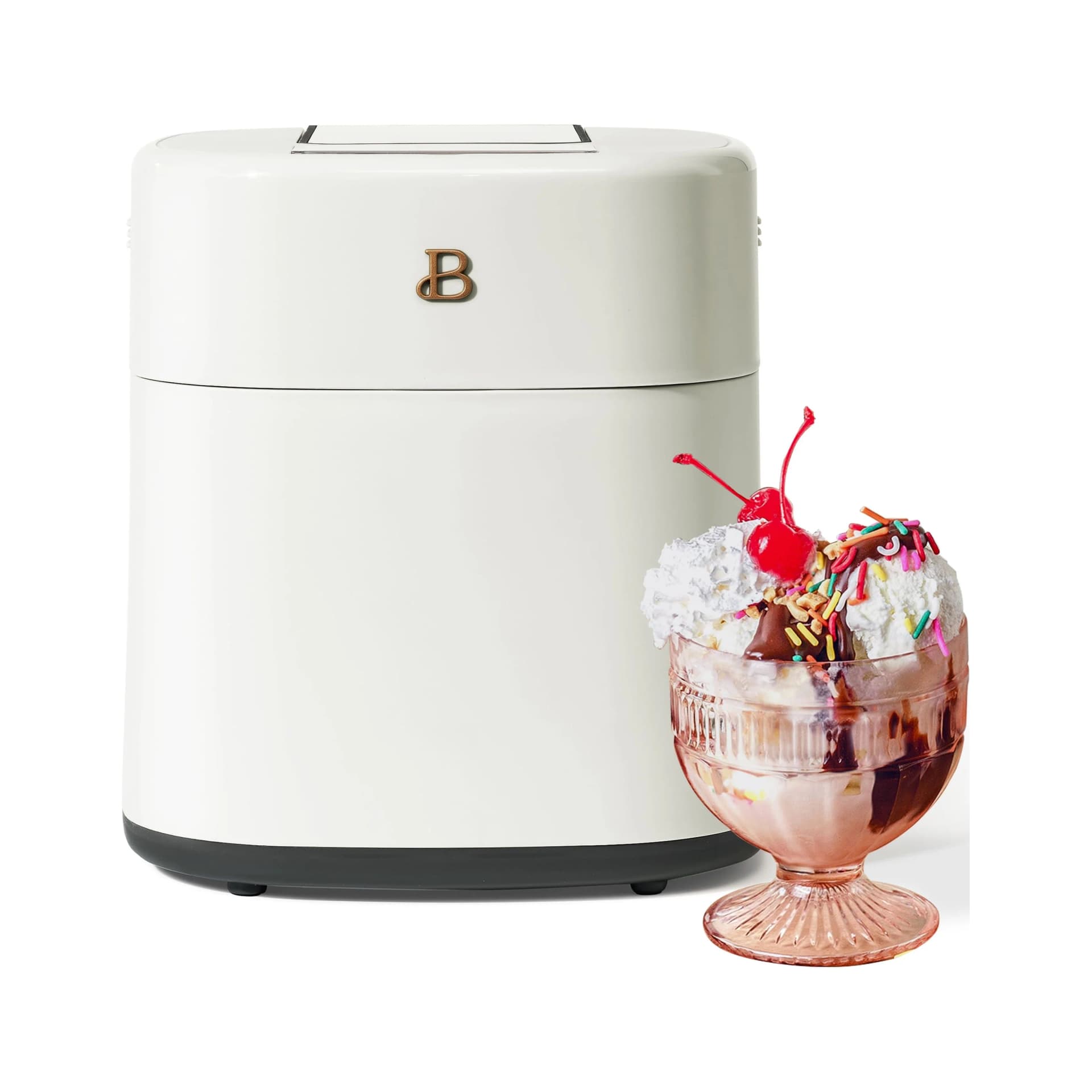 Beautiful 1.5 Qt Ice Cream Maker with Touch Activated Display, White Icing by Drew Barrymore - Image 1
