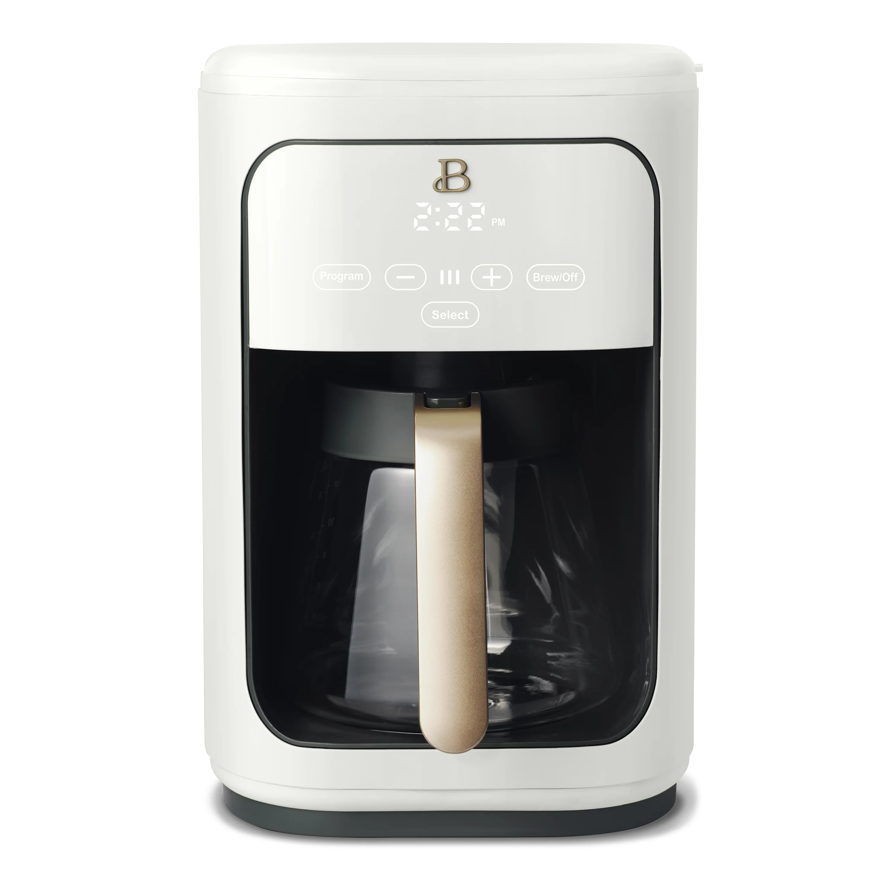 Beautiful 14-Cup Programmable Drip Coffee Maker with Touch-Activated Display, White Icing by Drew Barrymore - Image 1