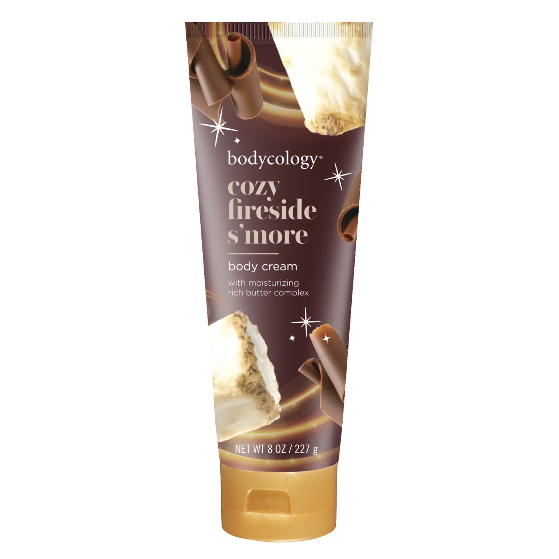 Bodycology Shea Butter Body Cream, Cozy Fireside S'more, 8 oz - Image 1