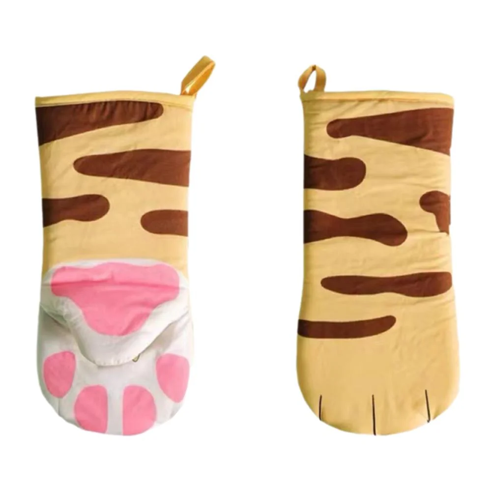 Cat's Paw Insulated Gloves Oven Anti-scalding High Temperature N5G4 Glove 9CX1 V4R8 - Image 1