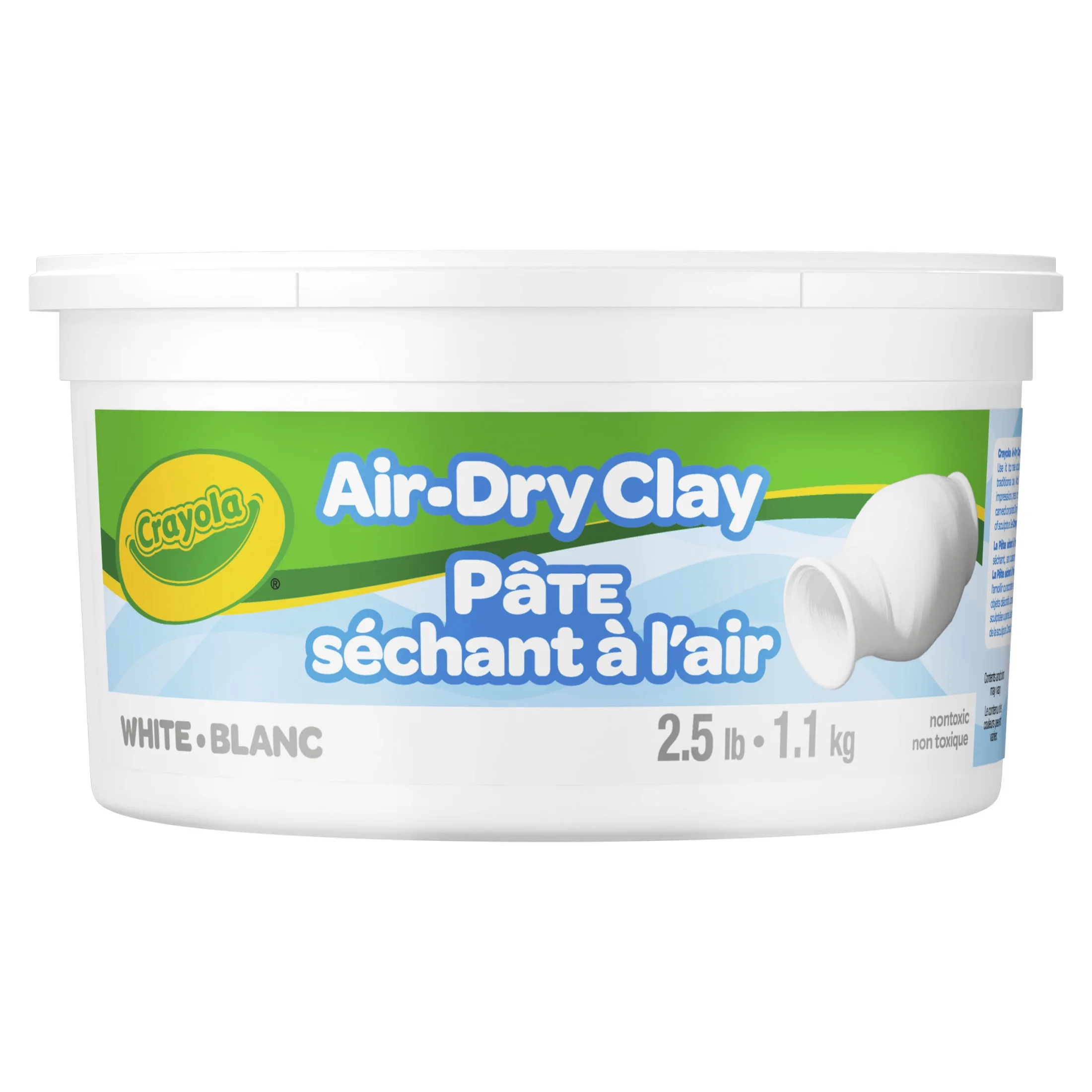 Crayola Air Dry Clay Bucket, White, Clay for Kids, Arts & Crafts, School Supplies, Teacher Supplies - Image 1