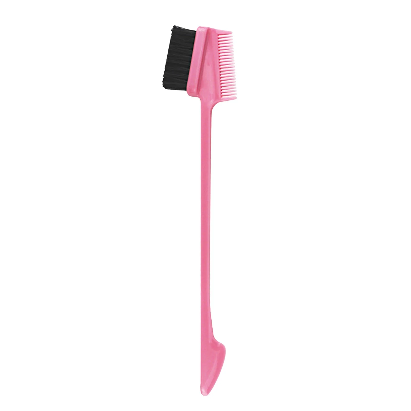 Double-Sided Edge Control Brush - Handle, Boar Bristles & Multipurpose - Styling Tool for Hair Edges/Bangs - Image 1