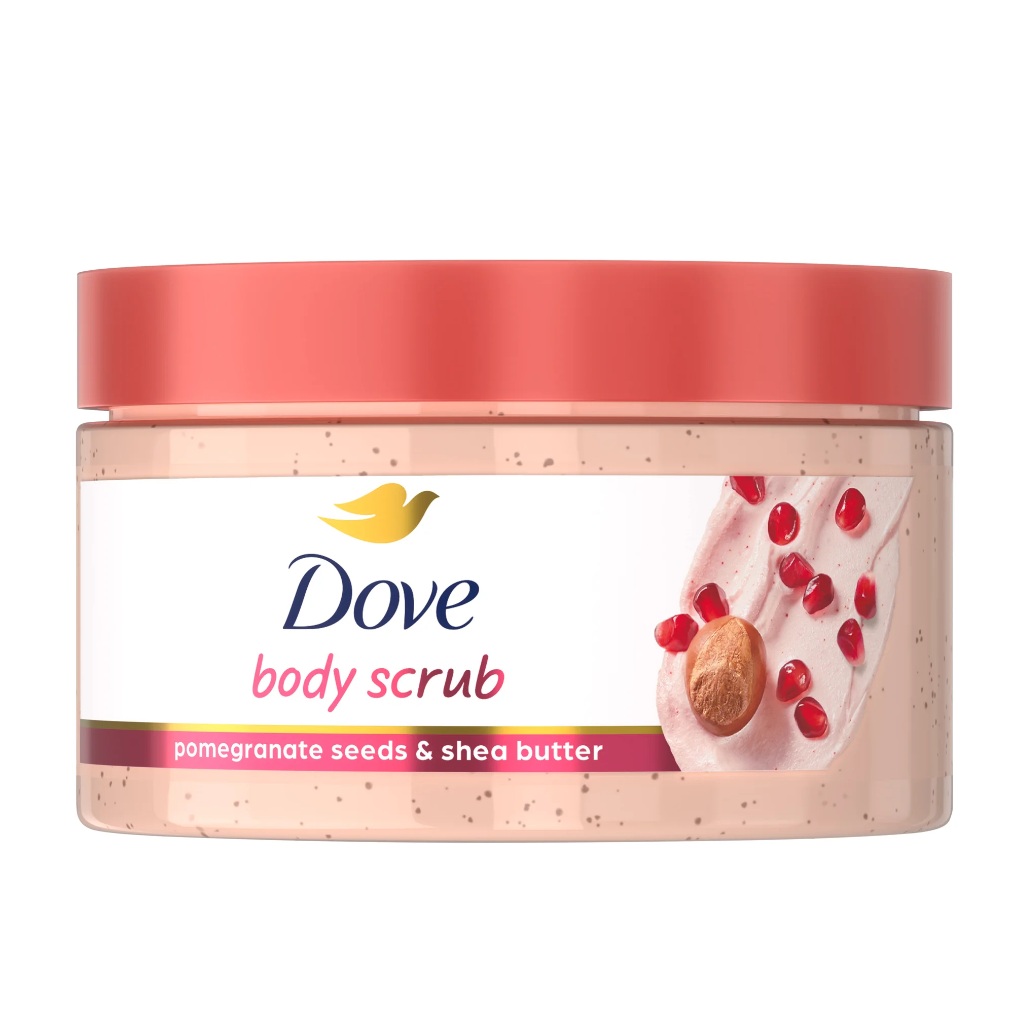 Dove Exfoliating Body Scrub Pomegranate & Shea Butter, 3.5 oz - Image 1
