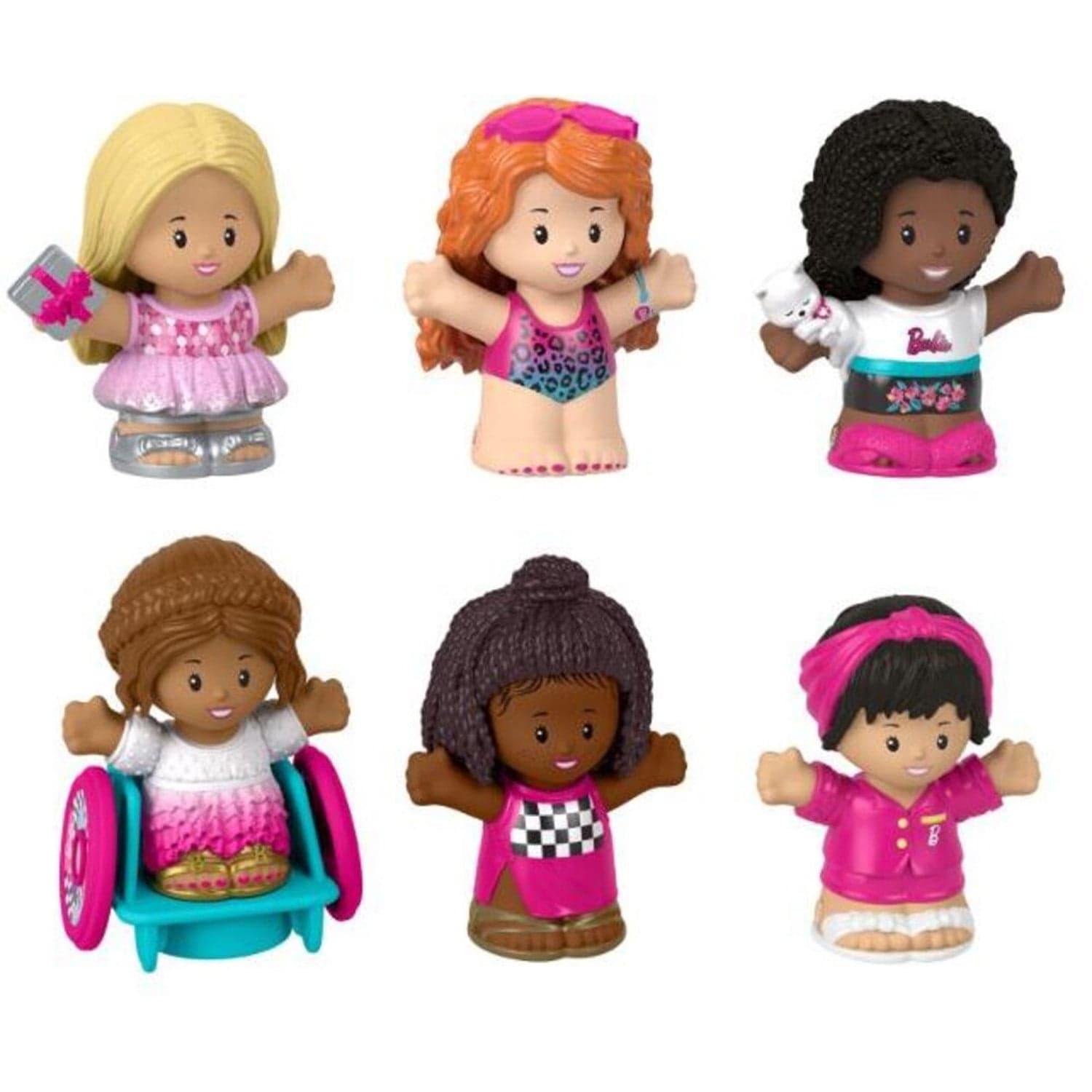 Fisher-Price Little People Barbie Figure, 6 Piece Pack - Image 1