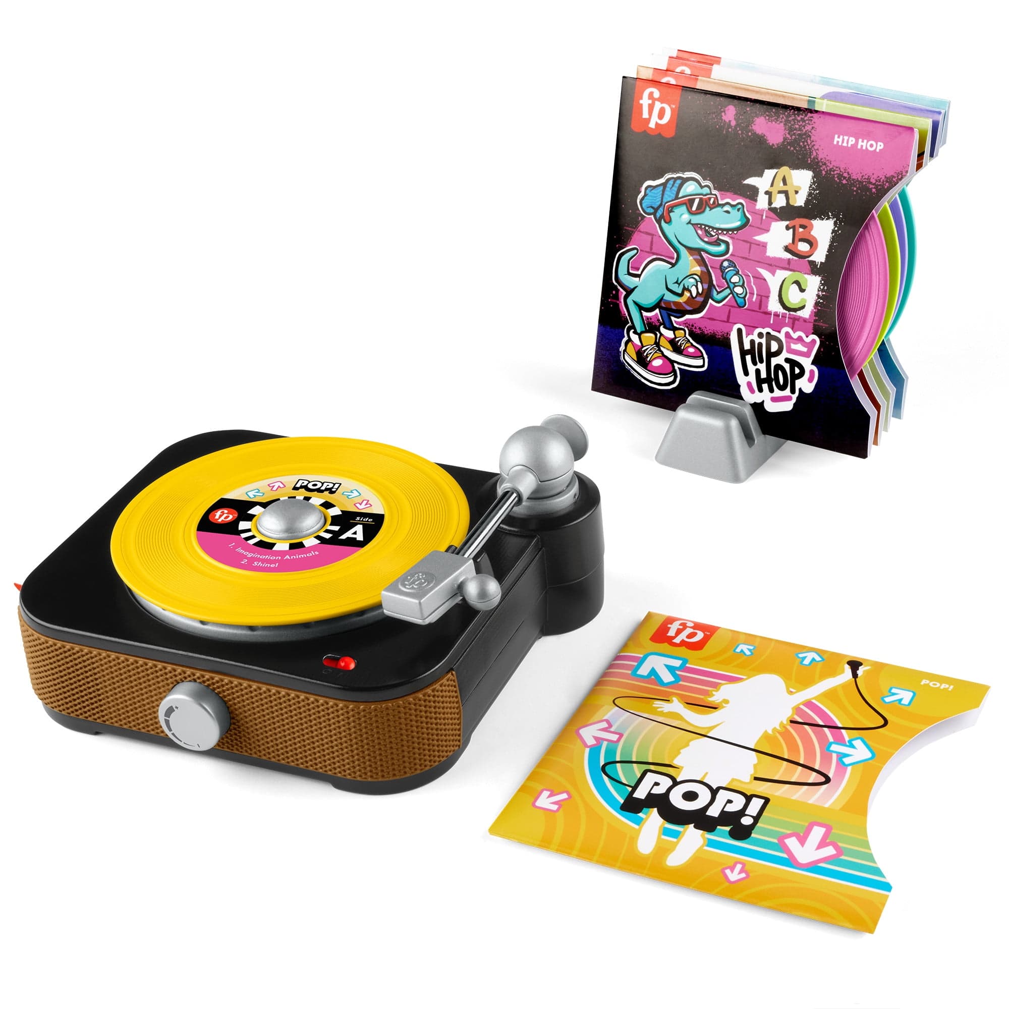 Fisher-Price Rockin’ Record Player Musical Toy with Turntable & 5 Records for Toddler Pretend Play - Image 1
