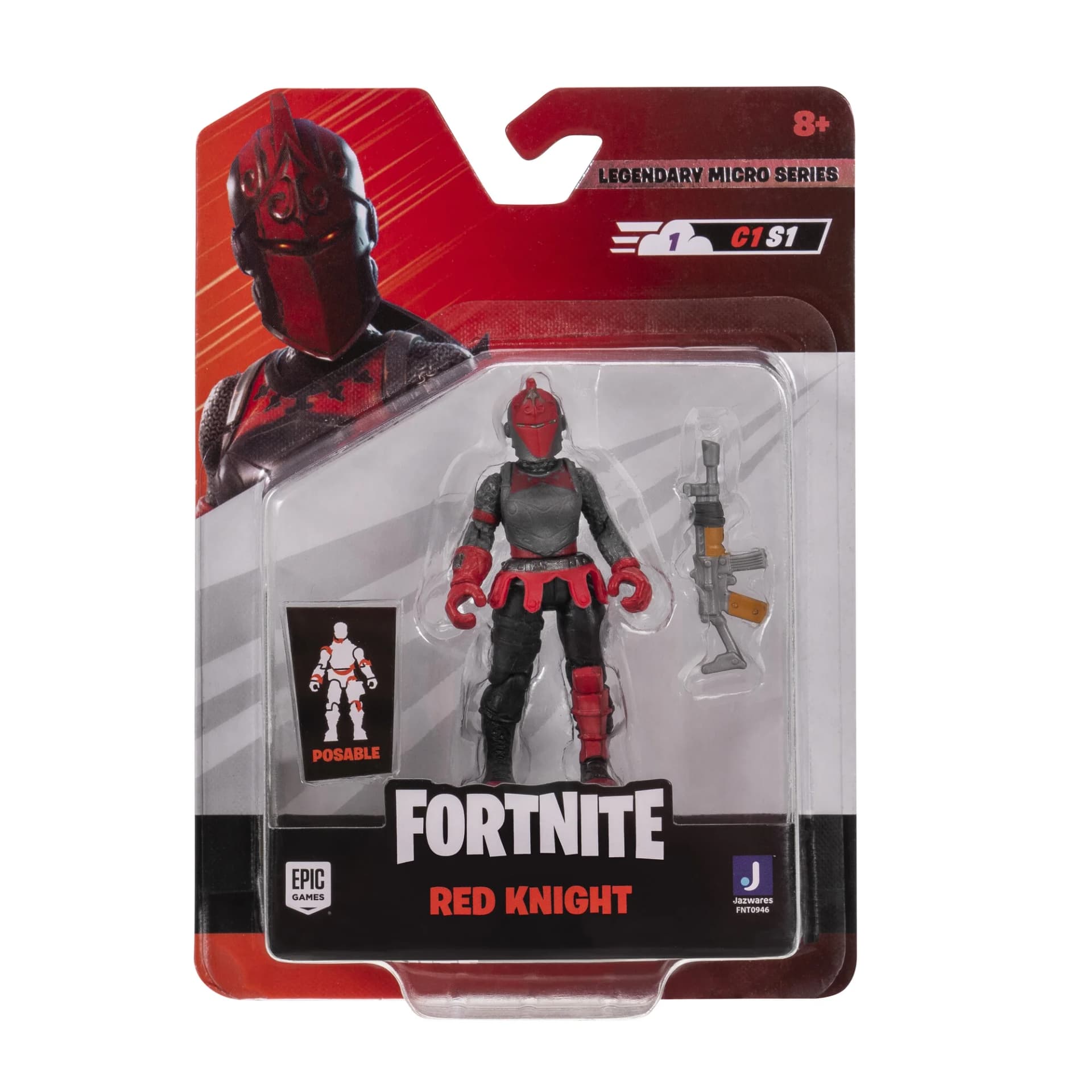 Fortnite Red Knight - Micro Legendary Series - 2.5 inch Figure with Burst Assault Rifle - Image 1