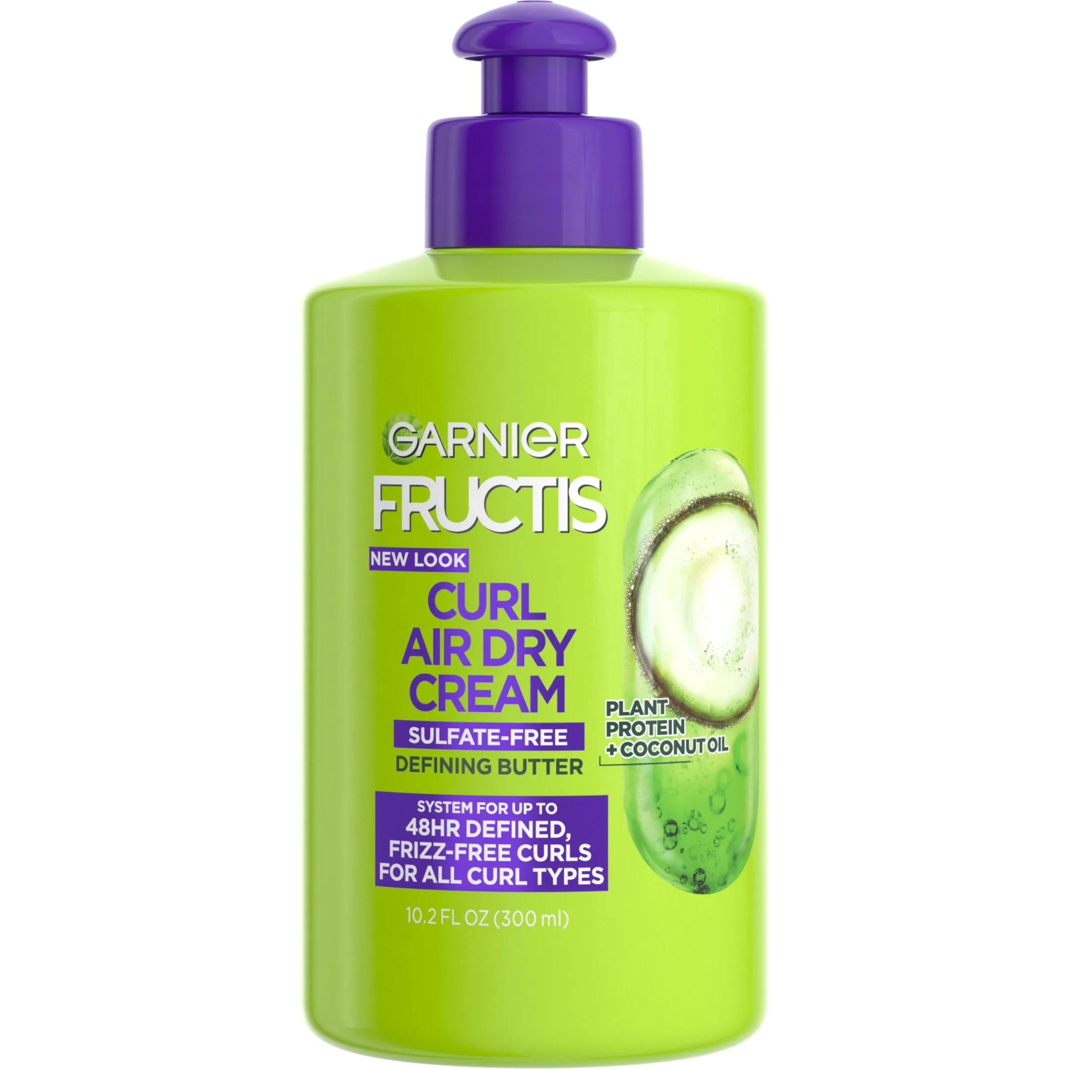 Garnier Fructis Curl Nourishing Leave in Treatment, Glycerin Coconut Oil, Frizzy Hair 10.2 fl oz - Image 1