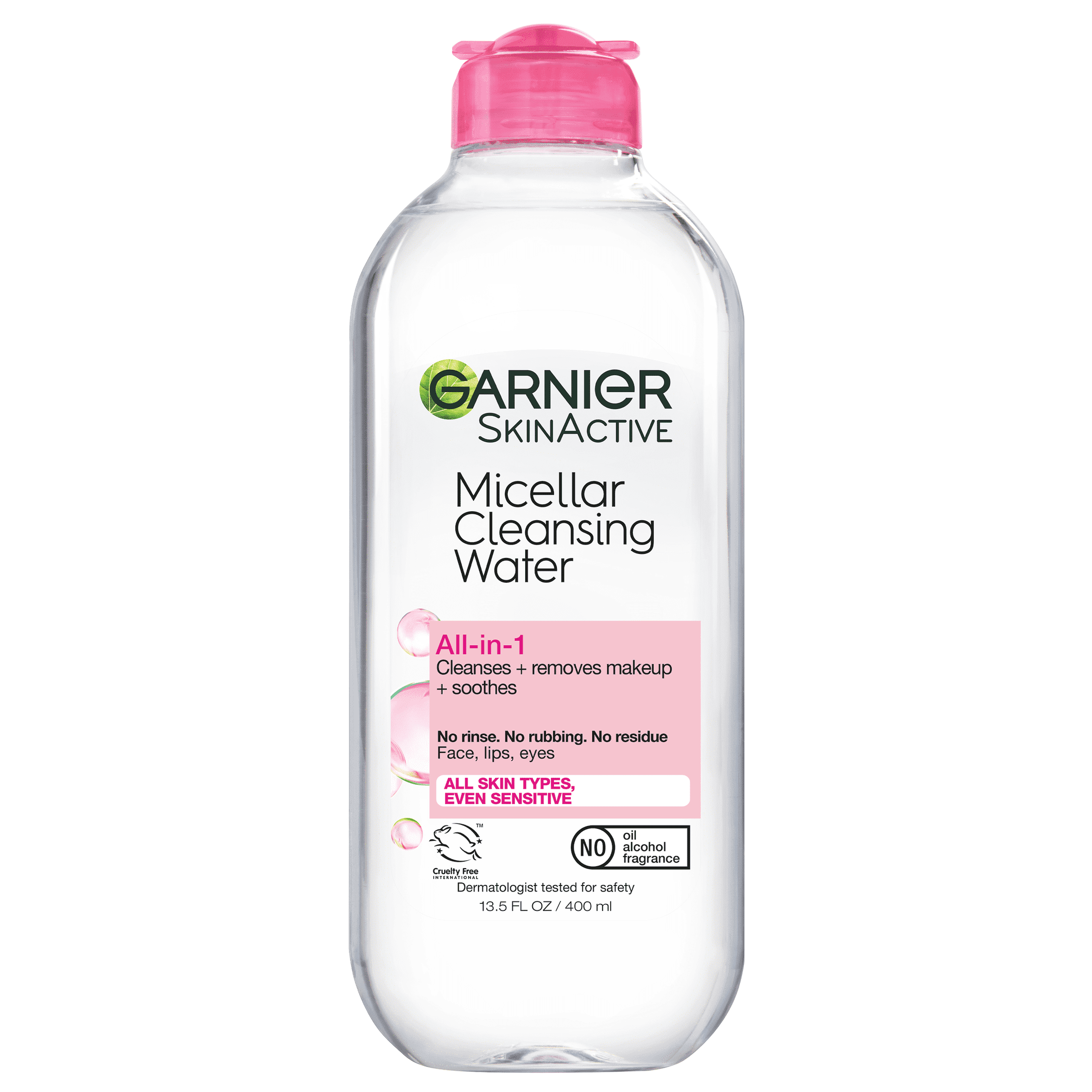 Garnier Micellar Cleansing Water 400ML Pink Feature Only 13.5 fl oz - Image 1