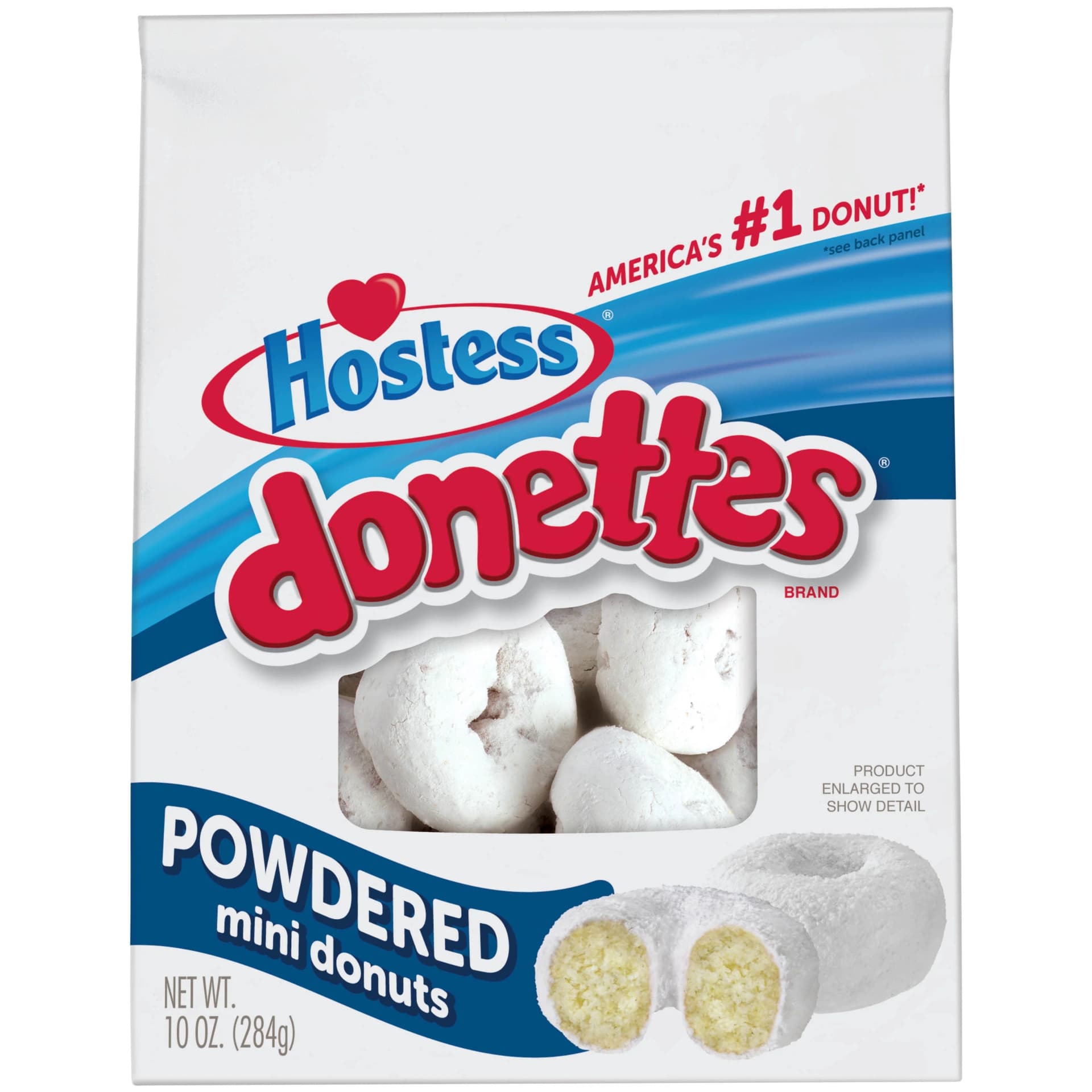 HOSTESS Powdered DONETTES Bag, Sugar Mini Donuts - 10 oz - Image 1