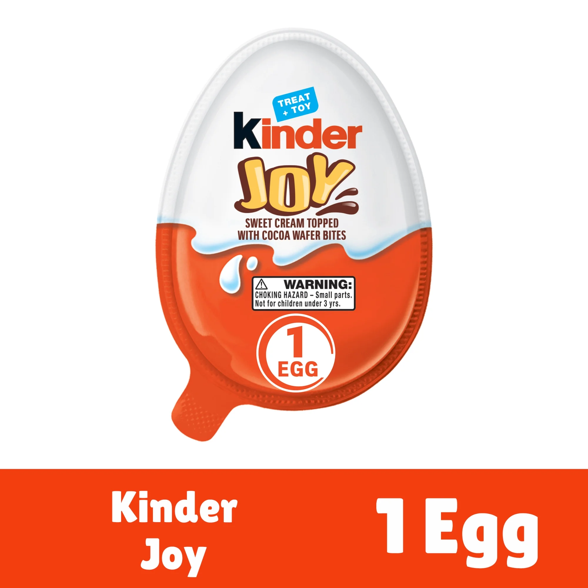 Kinder Joy Chocolate Egg with Sweet Cream, Cocoa Wafer Bites & Surprise Toy, Fun Easter Basket & Easter Egg Hunt Treat for Kids, 0.7 oz - Image 1