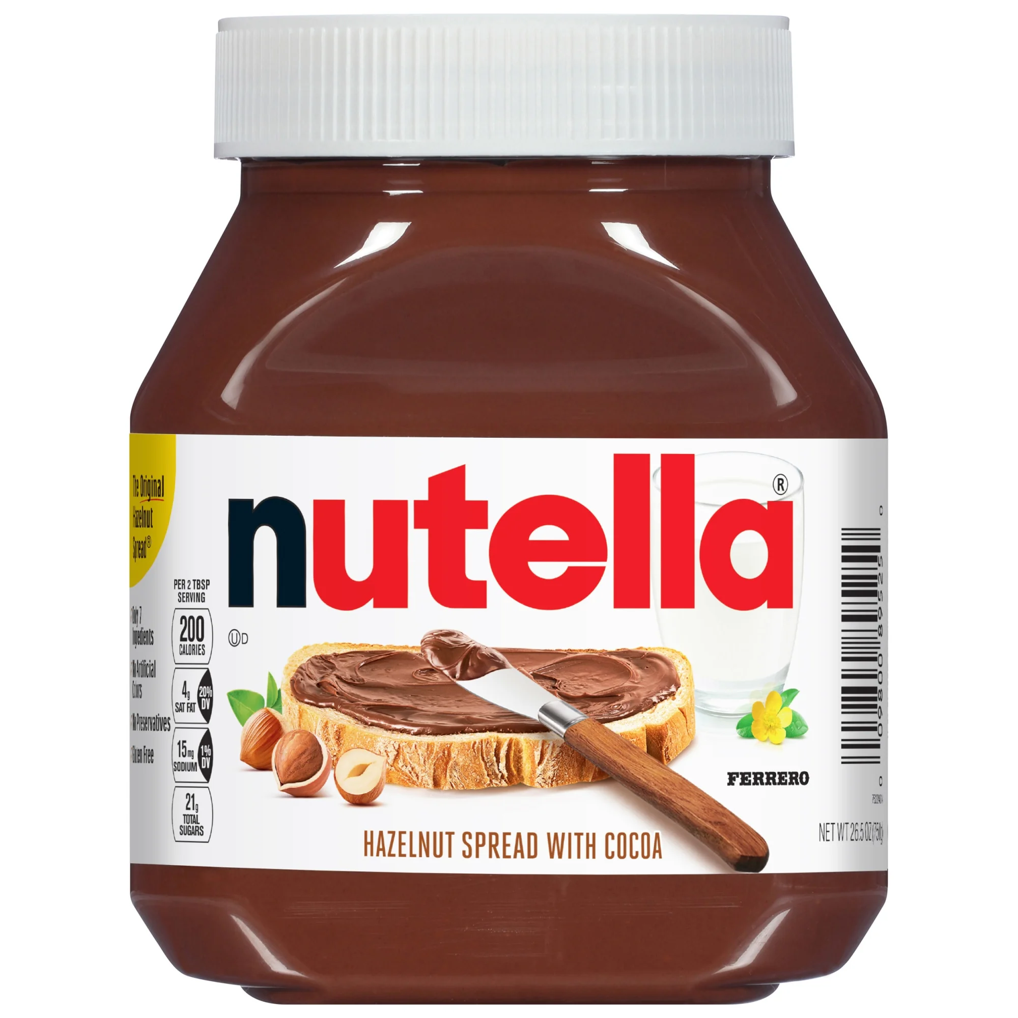 Nutella Hazelnut Spread with Cocoa for Breakfast, 26.5 oz Jar - Image 1