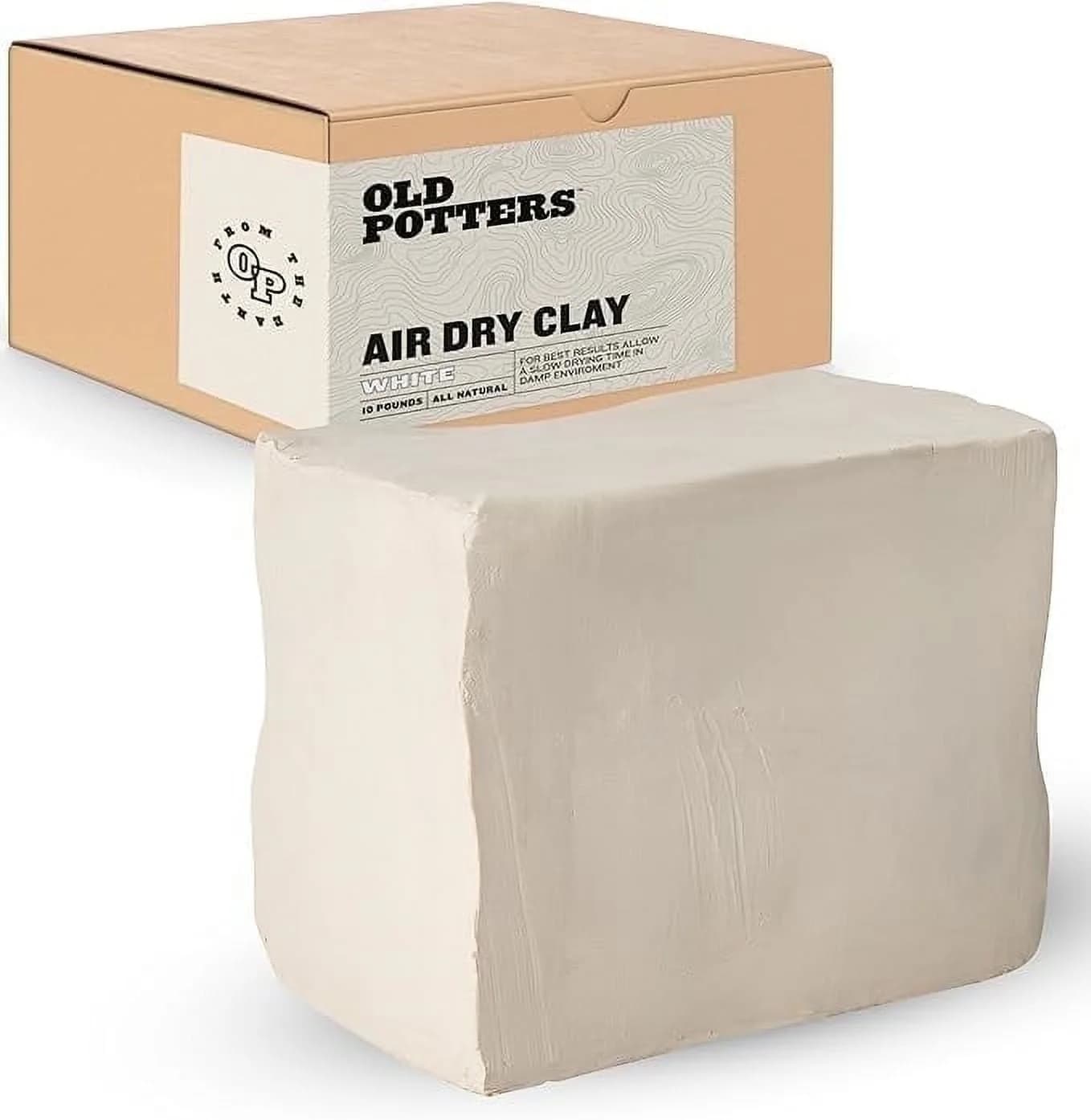 Old Potters Air Dry Clay – Ideal for Beginners & Professionals, Perfect for At-Home Pottery & DIY Crafts! 10 lbs - Image 1