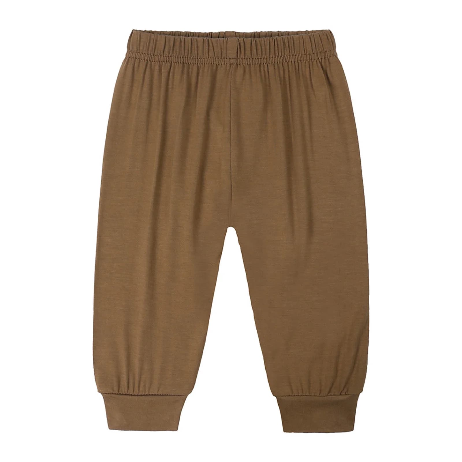 Pants for Baby Boy Toddler Kids Boys Girls Fashion Cute Solid Color Soft Outdoors Home Wear Pants New Full Length Pants Brown 12 Months - Image 1