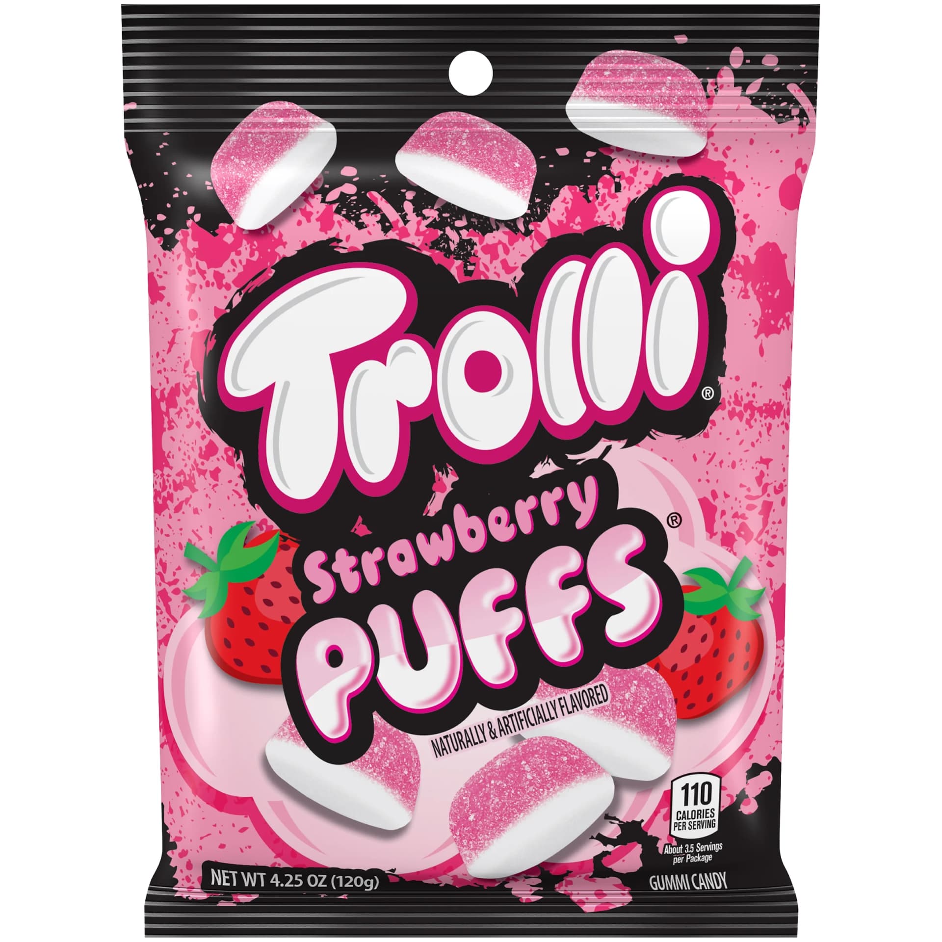 Trolli Strawberry Puffs Gummy Candy 4.25oz - Image 1