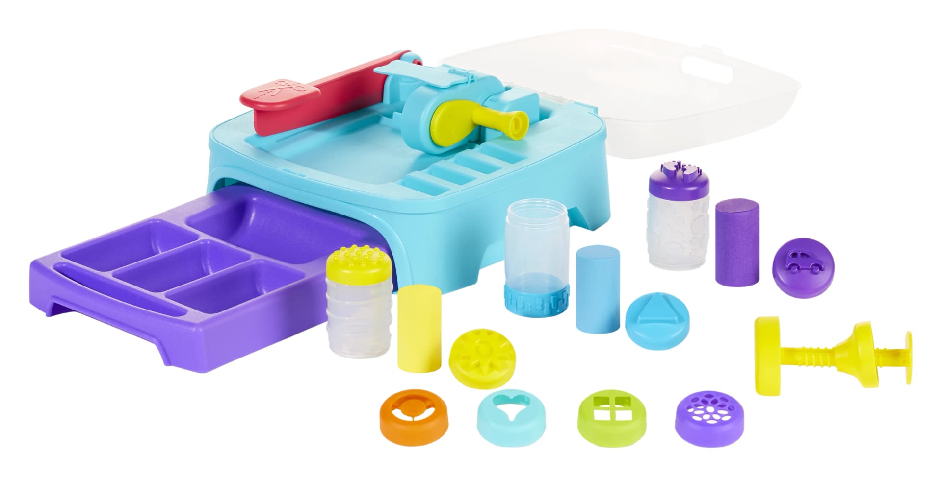 Wonder Factory Never Dry Dough Creation Station; Playset, Stamp, Roll Shape, Many Colors, Ages 2+ - Image 1